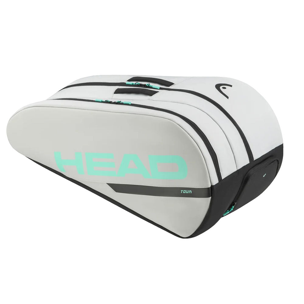Head Tour Racquet Bag Large (Ceramic/Teal) - Premium Tennis Bag for 3-4 Racquets with Ventilated Compartment | Perfect for Tennis Players & Tournament Travel