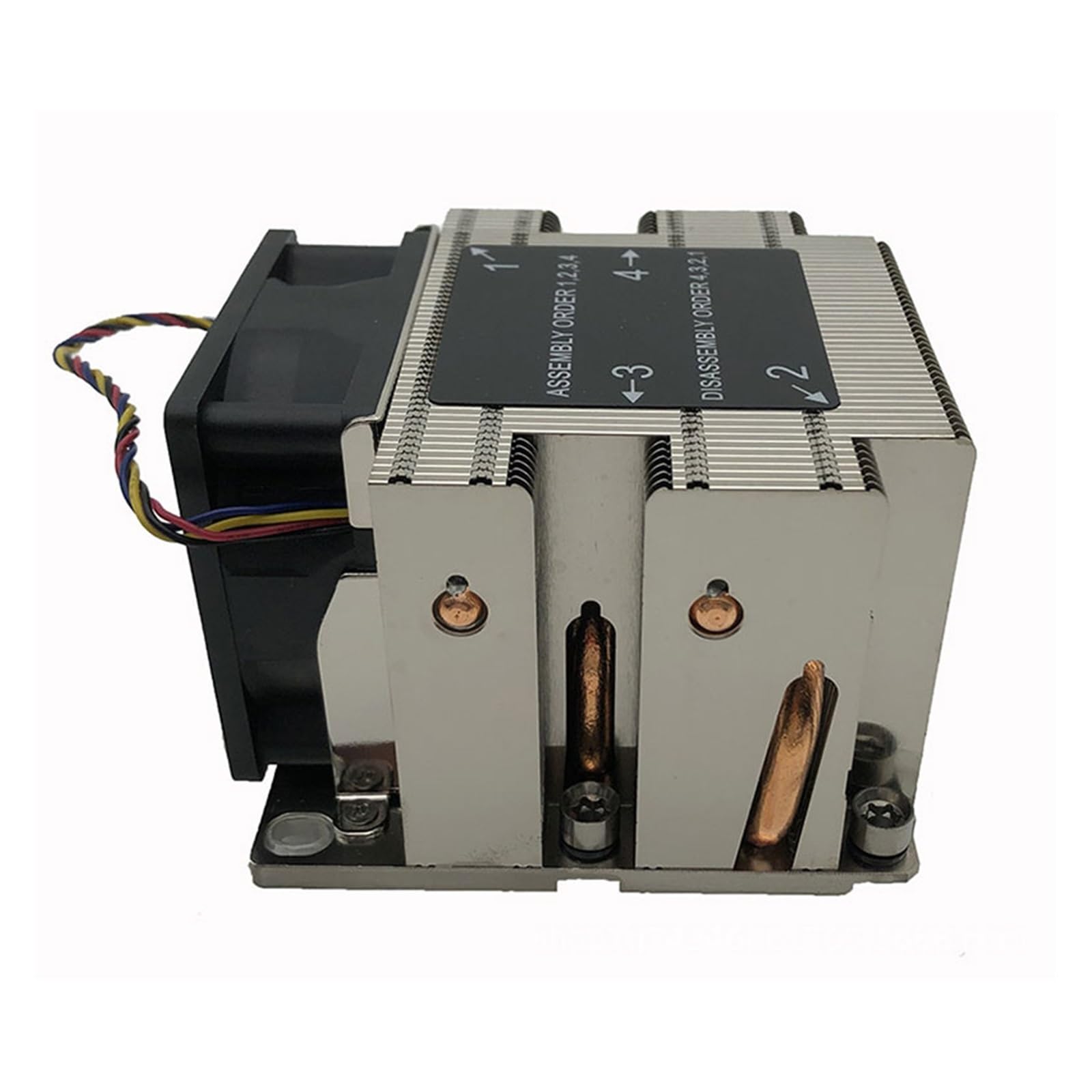 High-Performance R82 2U CPU Server Cooler - 3 Heat Pipes & 60mm Cooling Fan for LGA 3647 Rectangular Motherboard - Ideal for Data Centers, Server Racks & Enterprise Computing