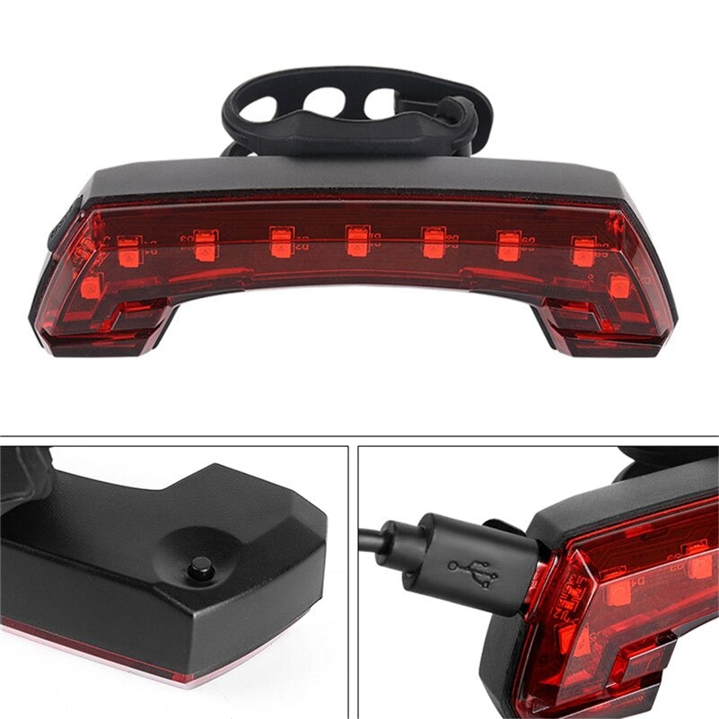 Smart Wireless Remote Control Bike Tail Light with Turn Signal & Horn - MTB Bicycle Rear Warning Light for Night Cycling Safety | Perfect for Commuting, Mountain Biking & Road Safety