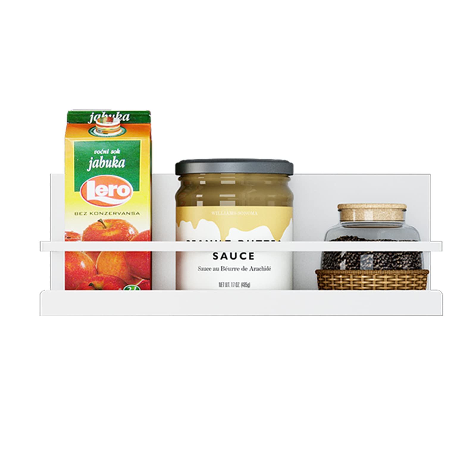 2-Tier Wall Mounted Kitchen Spice Rack with Magnetic Adsorption - No Drilling Required | Space-Saving Storage for Cake Turntable, Spices & Kitchen Utensils | Perfect for Small Kitchens, Bakeries & Cooking Enthusiasts