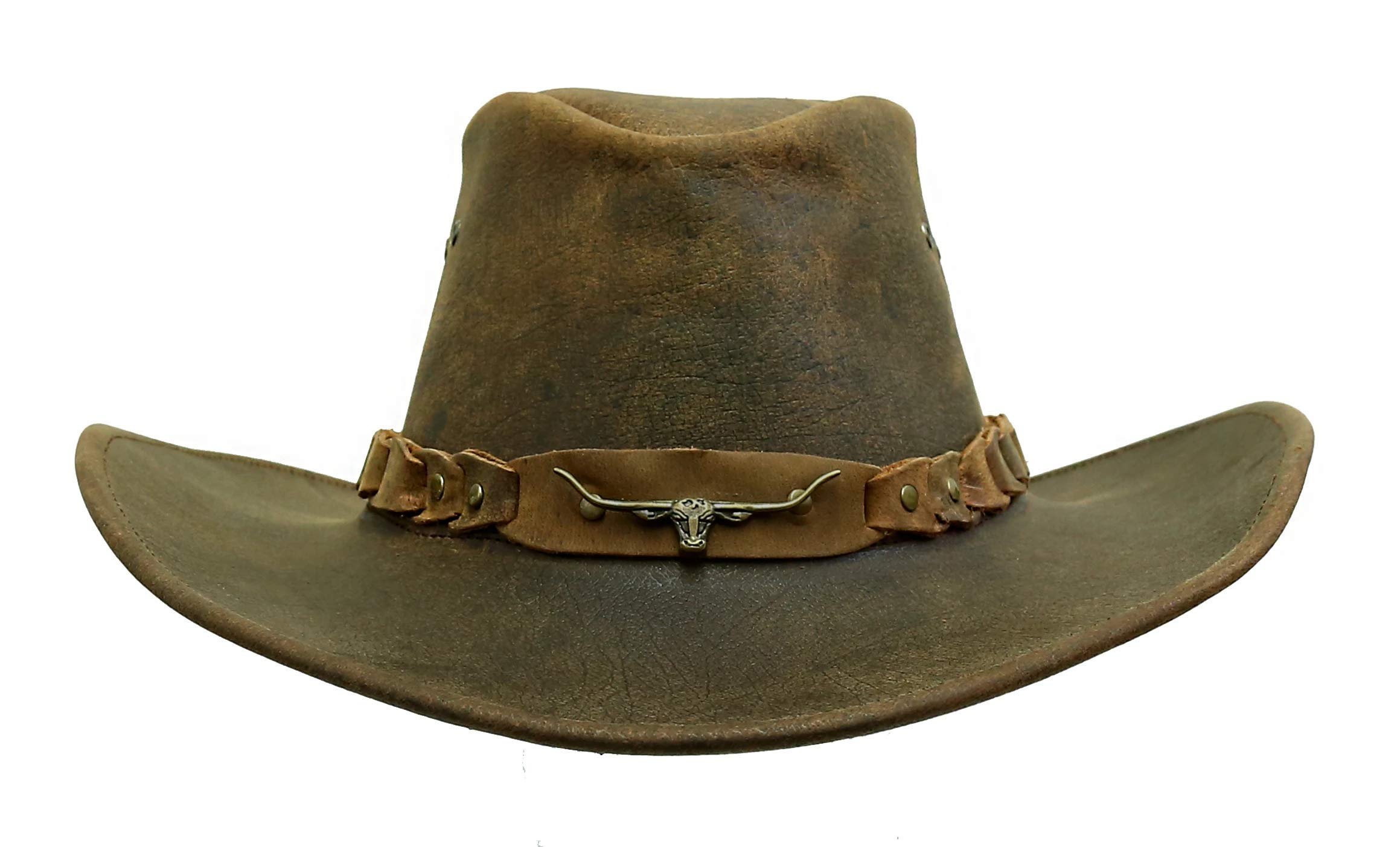KAKADU Brumby Shapeable Leather Hat - Adjustable Outback Style for Men & Women - Perfect for Hiking, Camping, and Outdoor Adventures