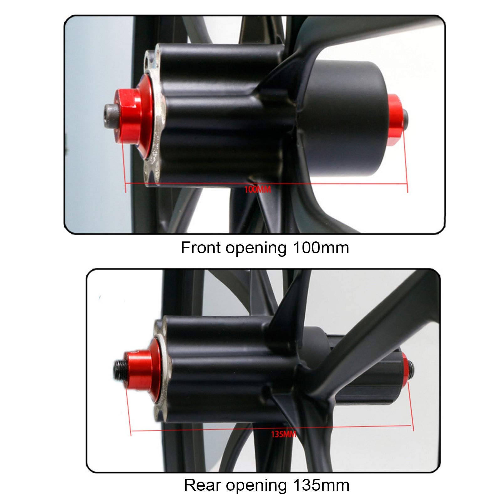 20 Inch Mountain Bike Wheelset - Lightweight Magnesium Alloy Rims with Quick Release & Disc Brake Compatible - Perfect for Trail Riding, Commuting and Off-Road Cycling