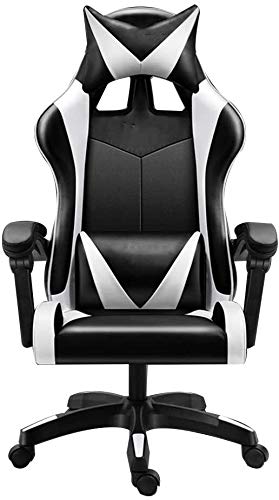 Ergonomic High Back Racing Gaming Chair - Adjustable Height, Built-in Latex Cushion & Massage - Leather Computer Desk Chair for Office & Esports | Perfect for Gaming, Working & Home Use