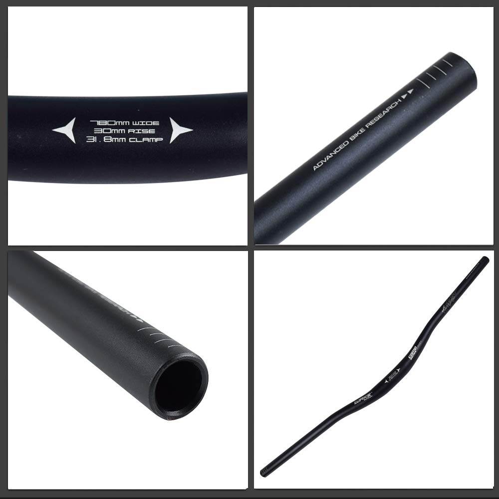 **Wake 31.8mm Mountain Bike Handlebar - 720mm/780mm Aluminum Alloy MTB Riser Bar for Downhill, Trail & Enduro Racing - Extra Long Bicycle Handlebars for Enhanced Control & Stability**