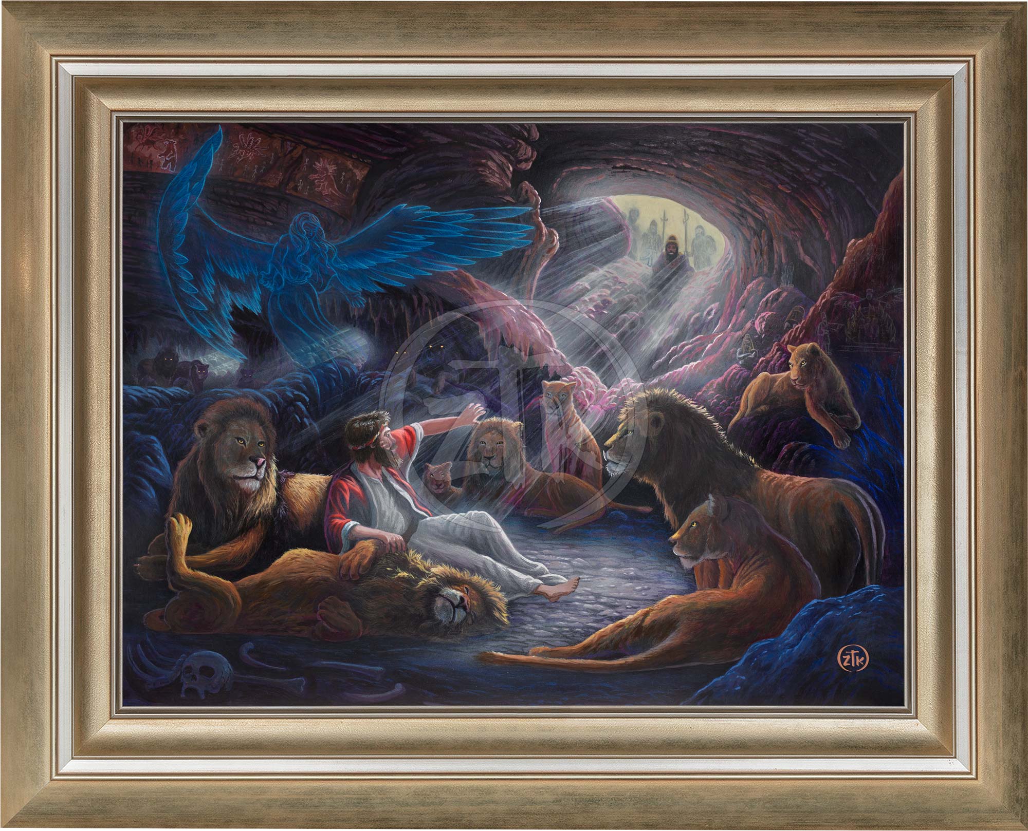 Daniel in the Lion's Den Limited Edition Canvas Wall Art - Biblical Story Painting for Home Decor, Church, Office & Gift