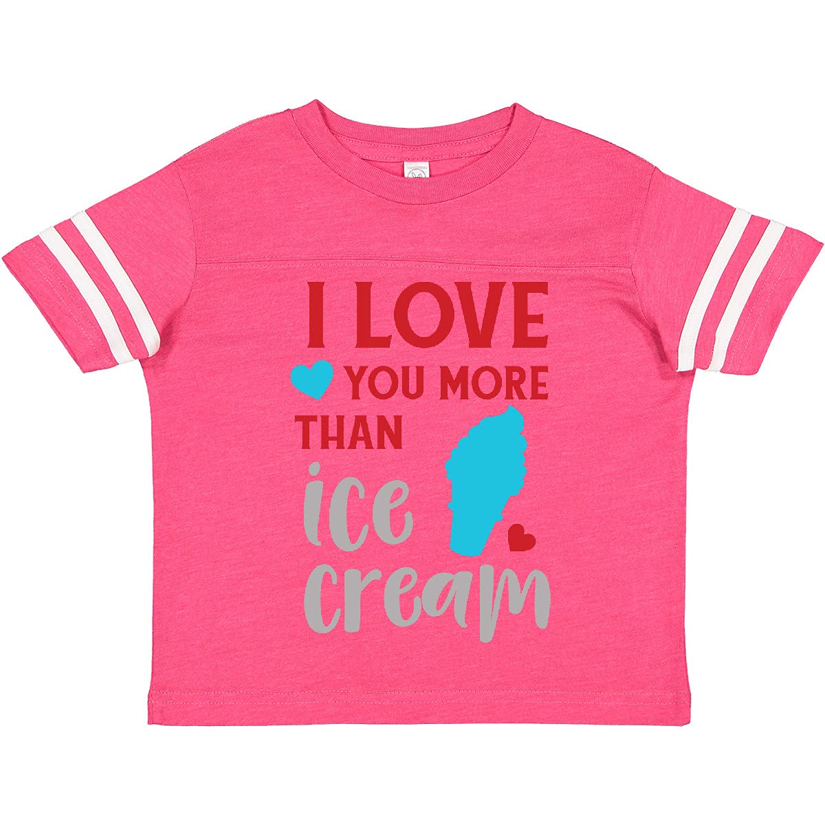Inktastic 'I Love You More Than Ice Cream' Toddler T-Shirt - Cute Ice Cream Cone Graphic Tee for Kids | Perfect for Family Photos, Birthday Gifts & Summer Outfits