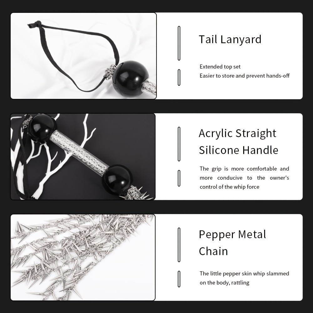 BDSM Whip for Adults - Sensual Spanking Crop for Couples, Role Play & Fetish Games | Perfect for Bedroom Fun, BDSM Scenes & Intimate Play