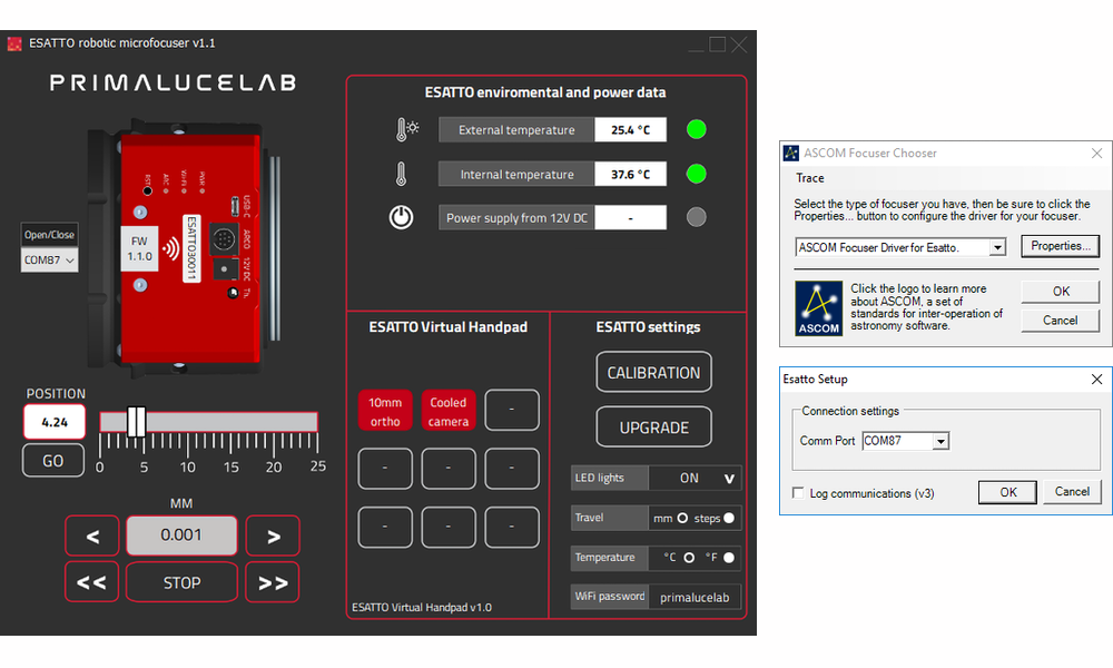 ESATTO Robotic Microfocuser for Telescopes - PLLEST3 | High Precision Auto Focus | Perfect for Astrophotography & Stargazing