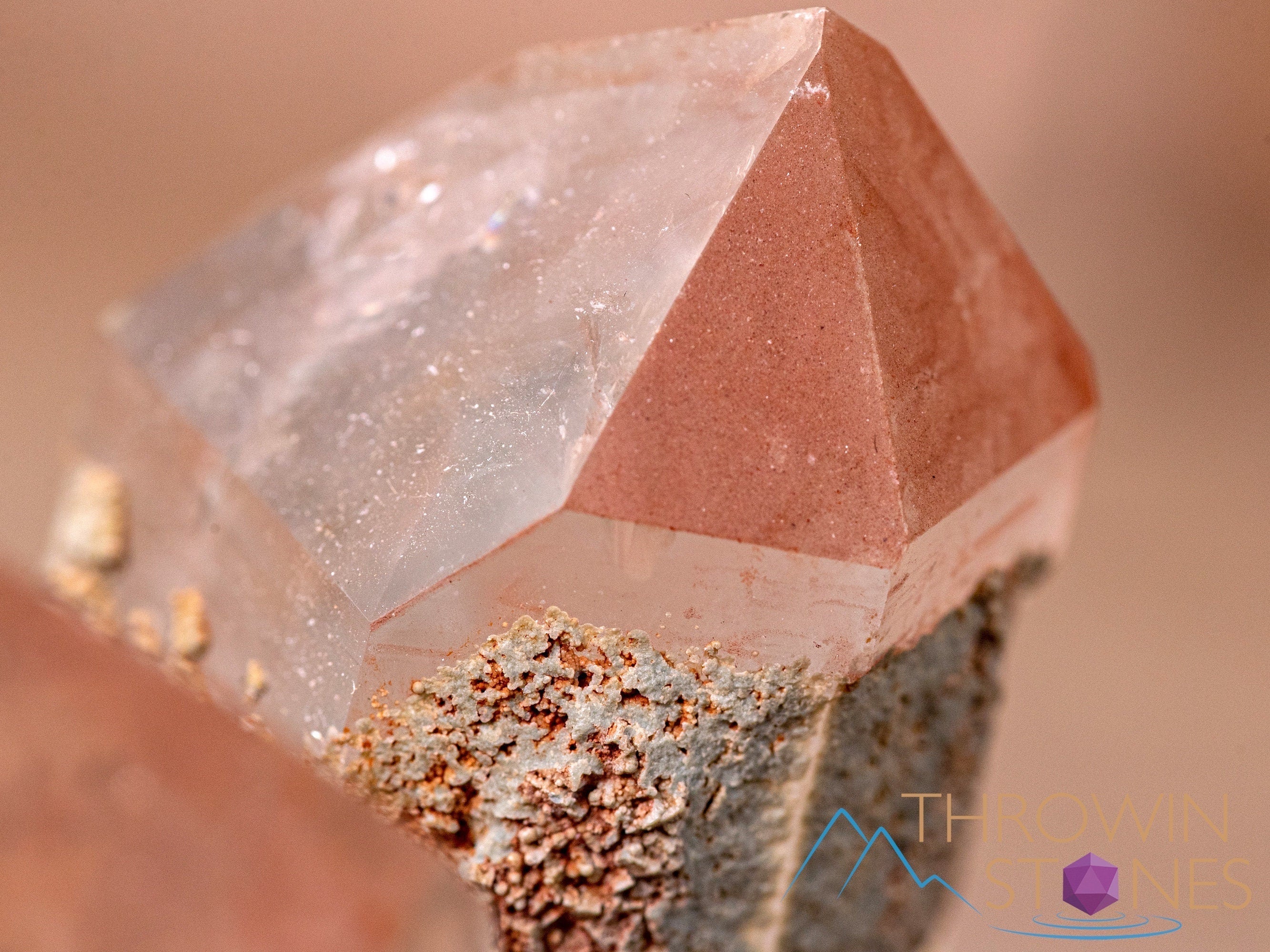 Natural QUARTZ Raw Crystal Cluster with HEMATITE & CHLORITE - Healing Stones for Home Decor, Housewarming Gift, Meditation & Energy Work (40883)