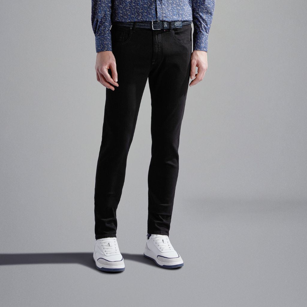 PAUL & SHARK Men's Stretch Denim Jeans - Black Regular Fit for Comfort & Style | Perfect for Casual Wear, Office & Night Out