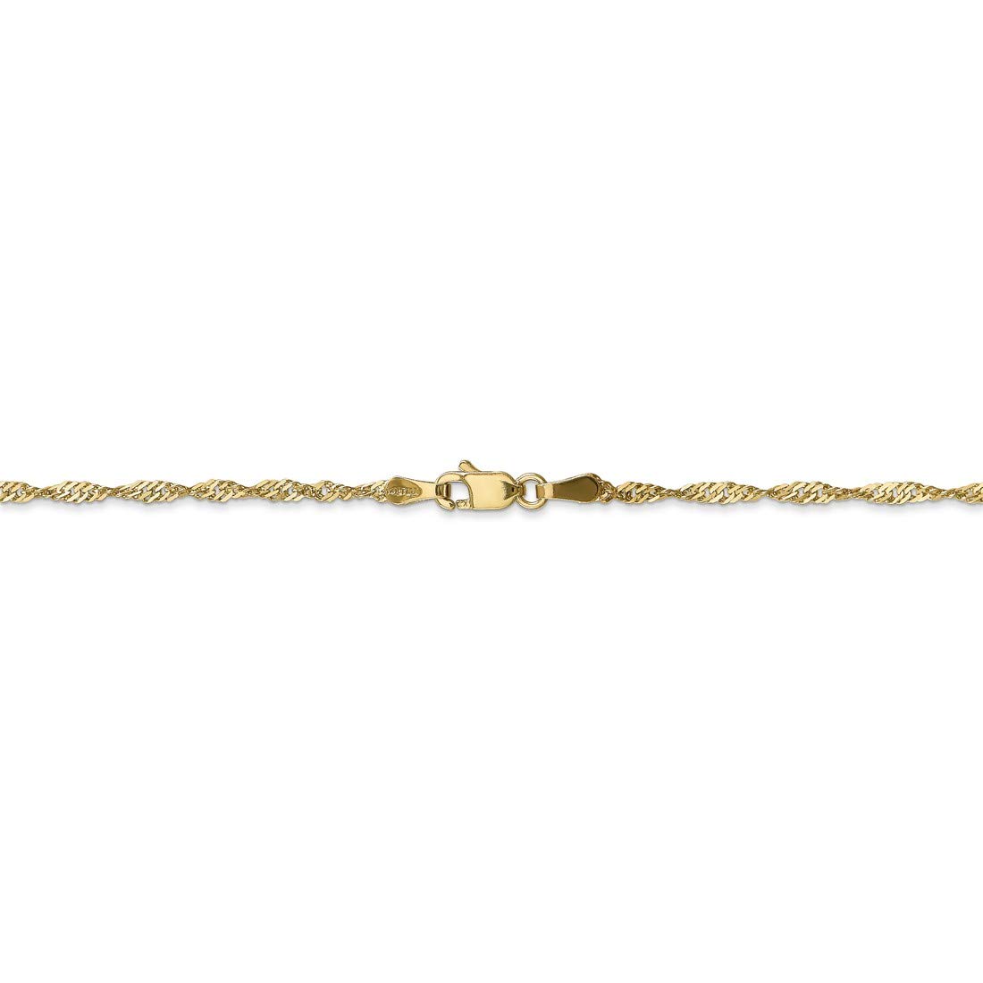 14K Yellow Gold Singapore Chain Necklace, Bracelet or Anklet - Dainty & Elegant Jewelry for Women - Perfect for Gifts, Parties & Everyday Wear