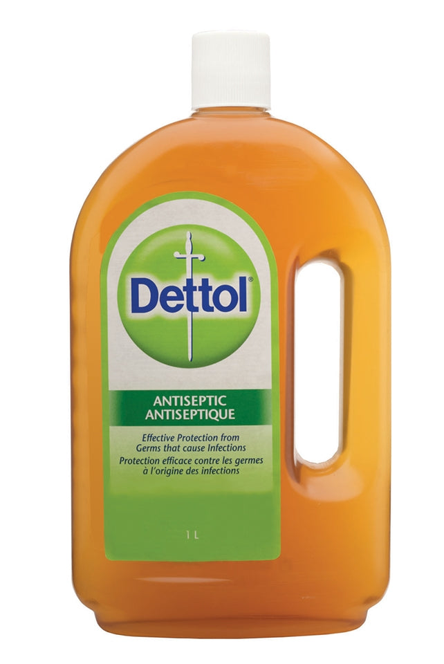 Dettol Antiseptic Liquid Disinfectant - 1 Liter Bottle | Kills 99.9% Germs | First Aid, Home Cleaning & Personal Hygiene