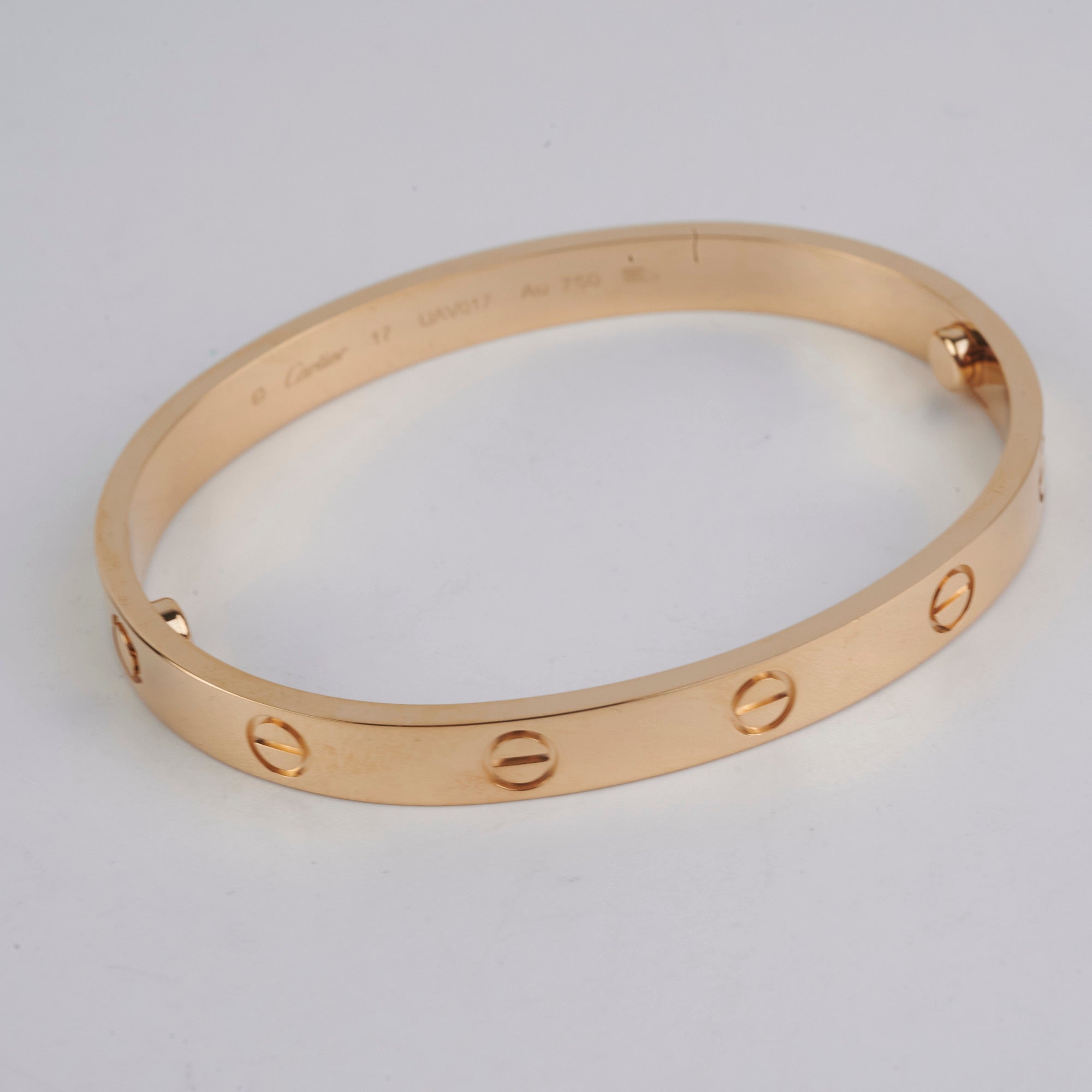 Cartier Love Bracelet 18K Yellow Gold Size 17 - Luxury Jewelry Gift for Women, Anniversary & Valentine's Day Present