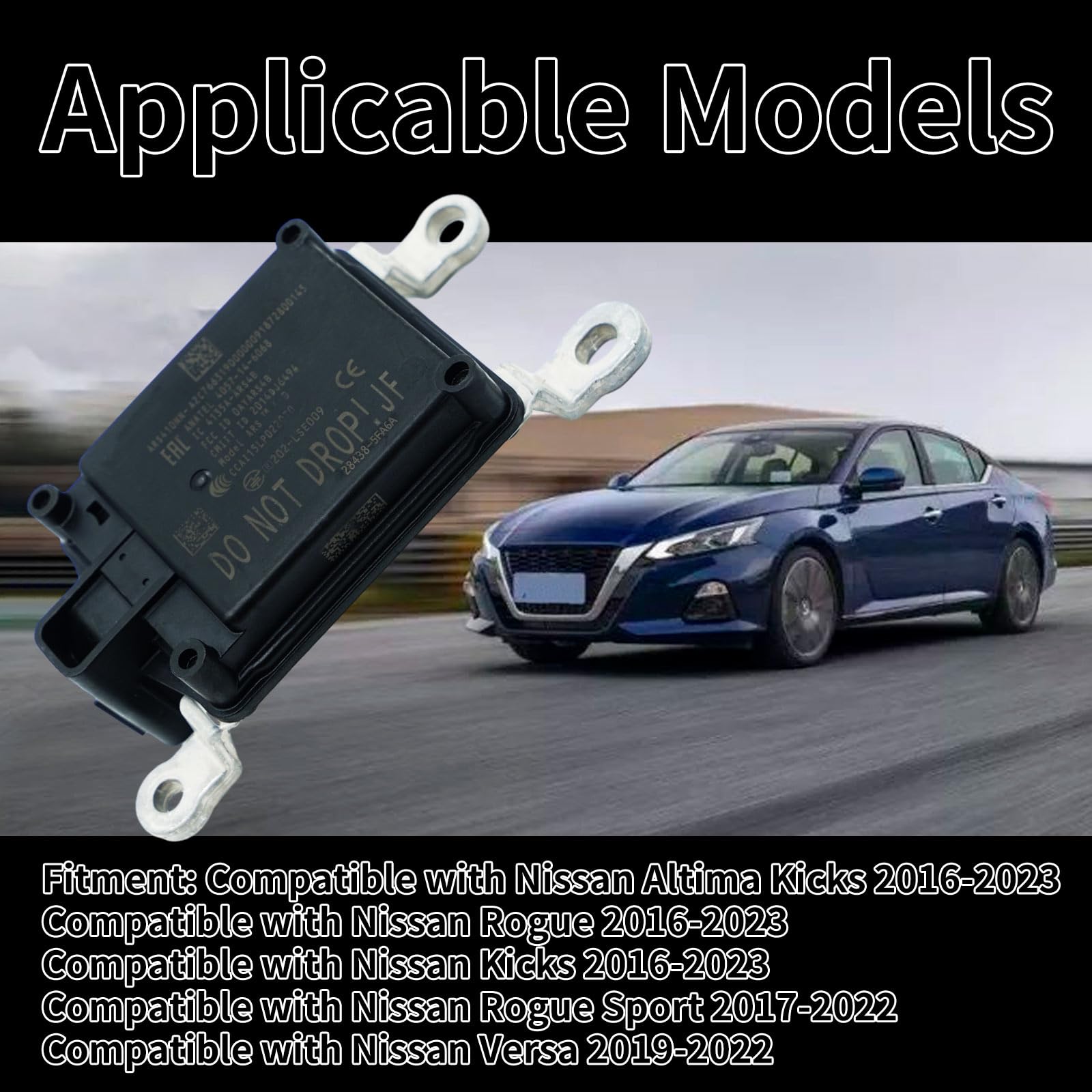Nissan Altima Rogue Kicks Versa Rogue Sport Front Distance Radar Sensor 28438-5FA6A - Cruise Control Compatible 2016-2023 Models | Enhanced Safety for Highway Driving & Parking Assistance