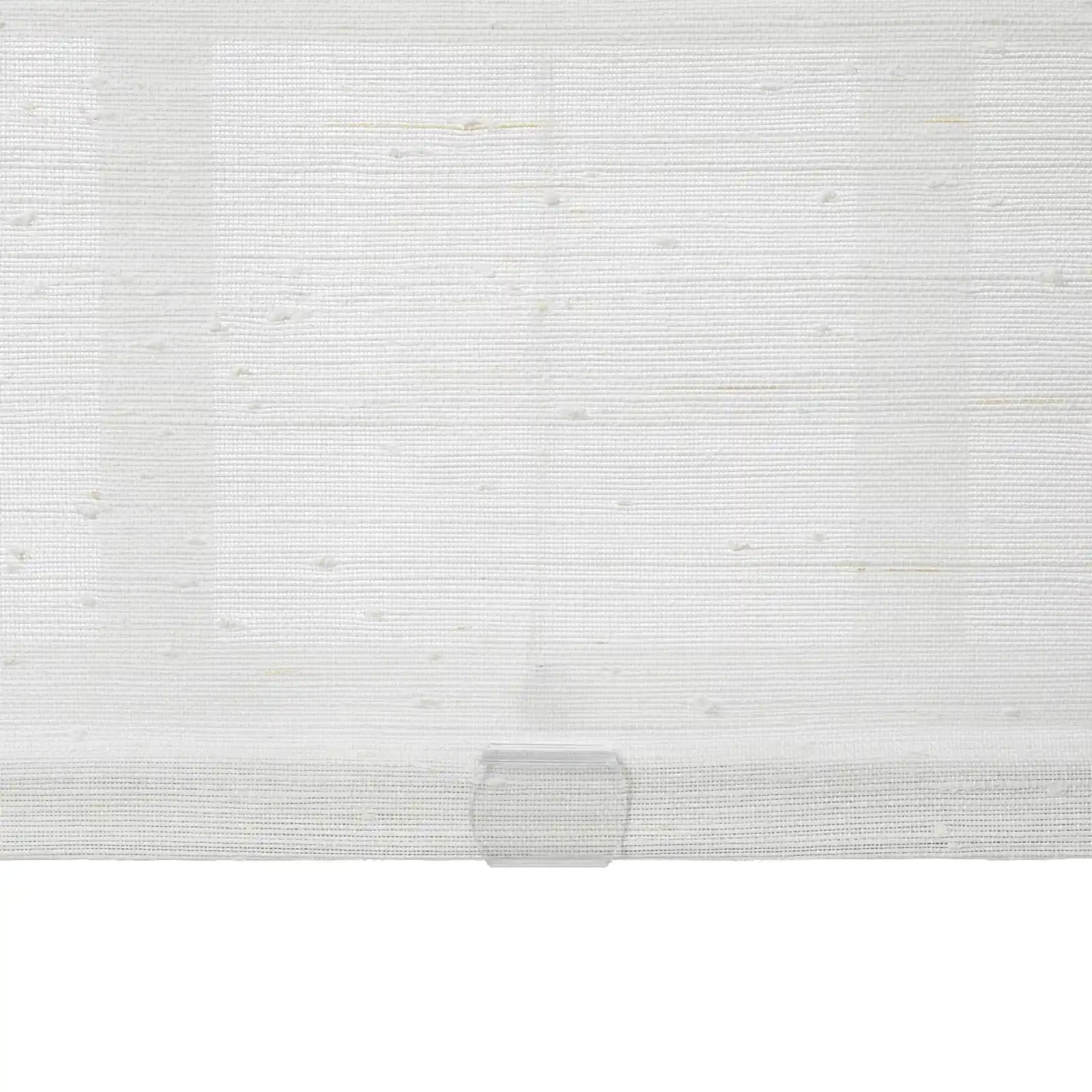 Natural Ramie Cordless Woven Wood Shade - White Rattan Top Down Bottom Up Window Treatment for Living Room & Bedroom