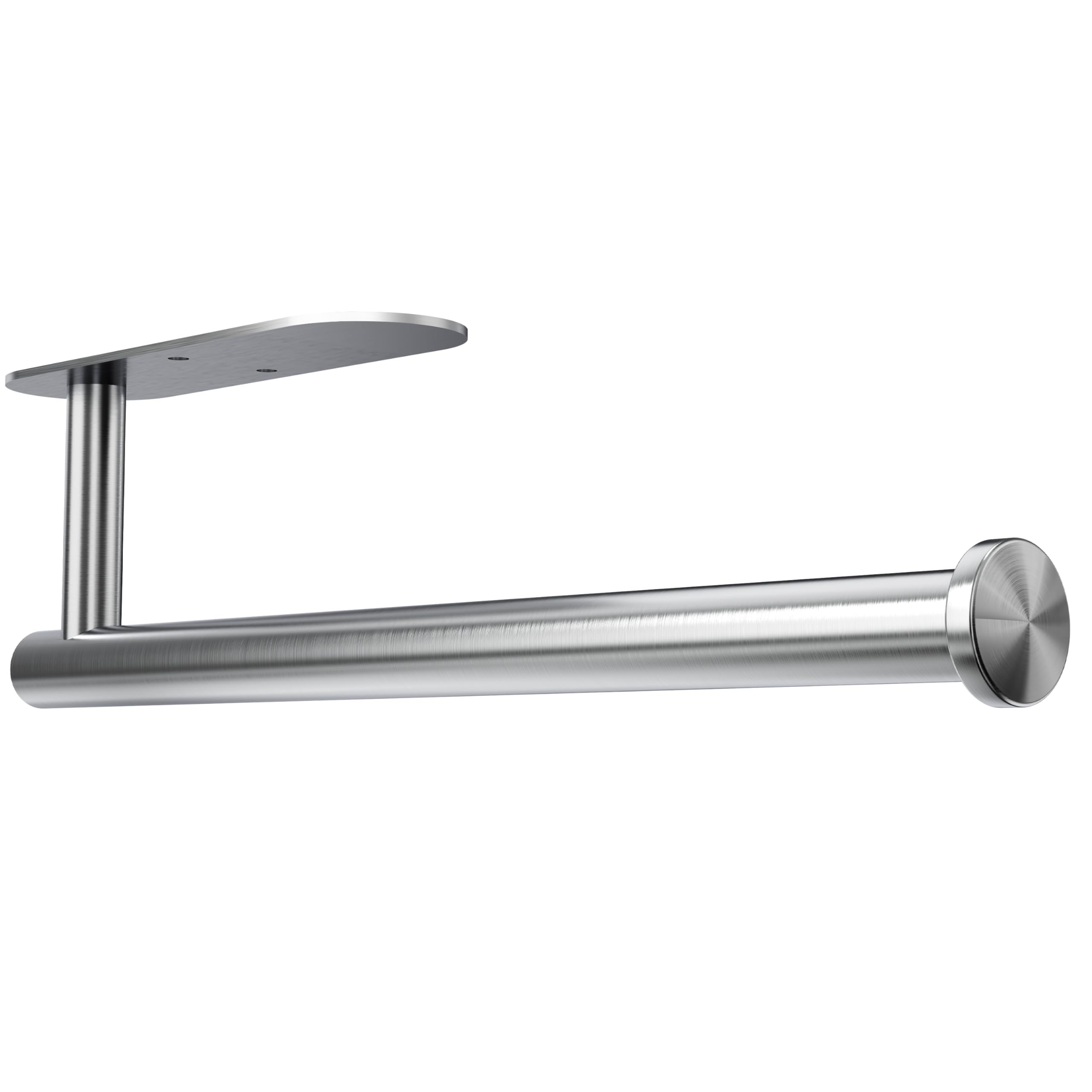 Under Cabinet Paper Towel Holder - Self Adhesive & Screw Mount Stainless Steel Roll Rack for Kitchen, Bathroom, RV - Rustproof & Durable (Silver) - Perfect for Compact Spaces & Easy Access to Paper Towels
