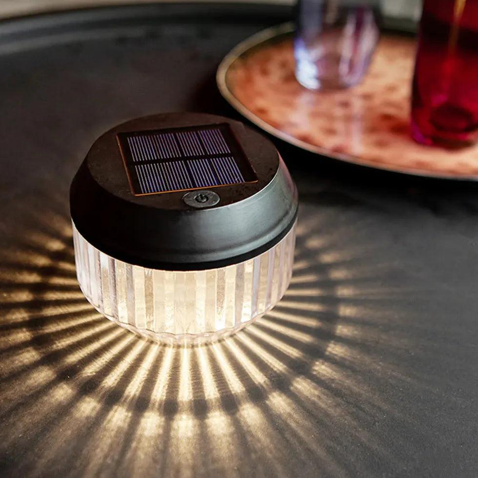 Clear Portable LED Table Lights for Outdoor Patio, Camping, Picnics & Backyard Decor - Waterproof & Battery Operated