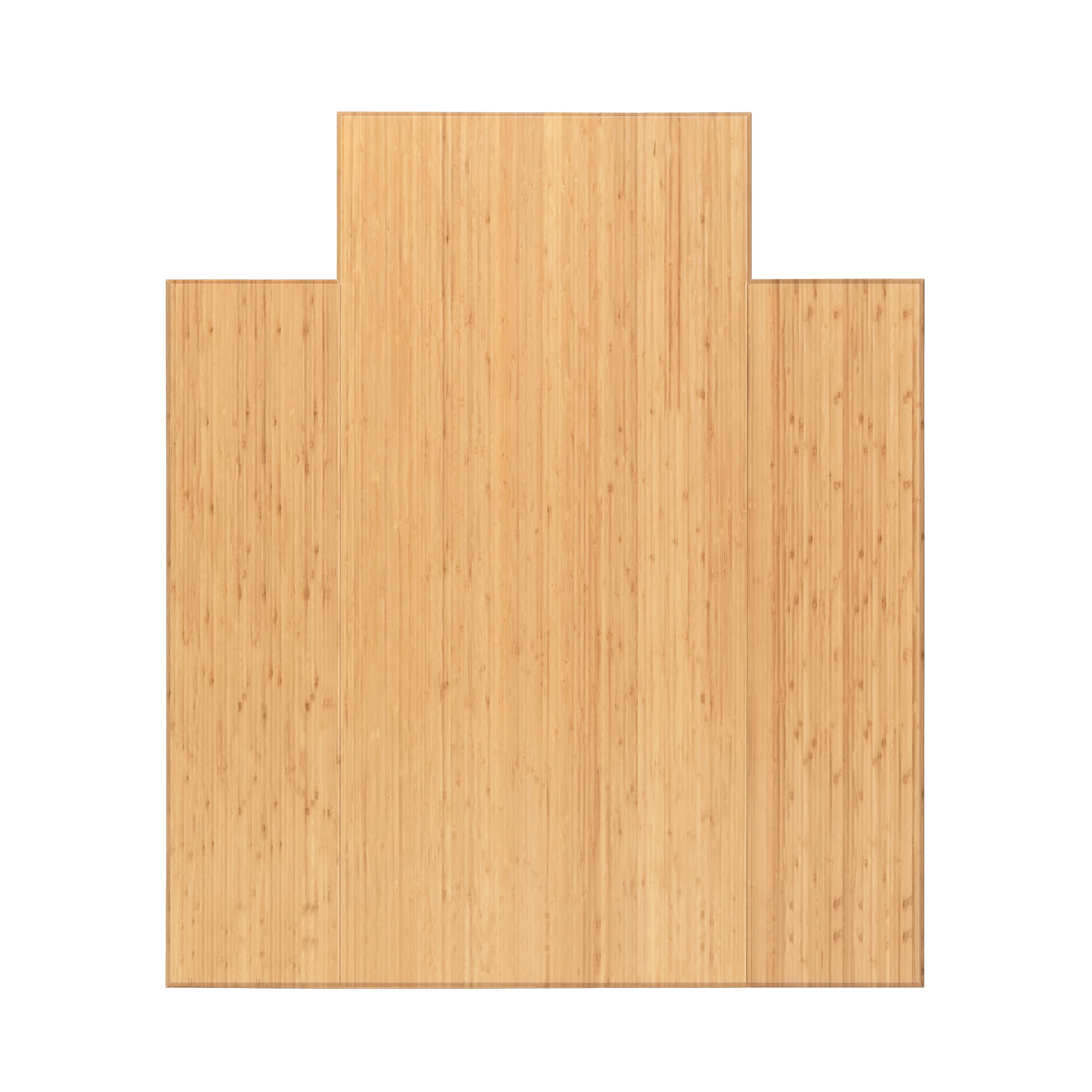 Premium Bamboo Chair Mat for Hardwood Floors - 12mm Thick, Anti-Slip & Heavy Duty - Office & Home Floor Protector for Desks, Workstations & Gaming Setups