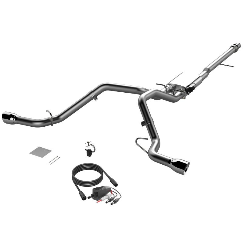 2014-2018 Chevy Silverado & GMC Sierra QTP Screamer Split Rear Exit Cat-Back Exhaust System - High Performance Sound & Power Boost for Off-Road & Street Driving