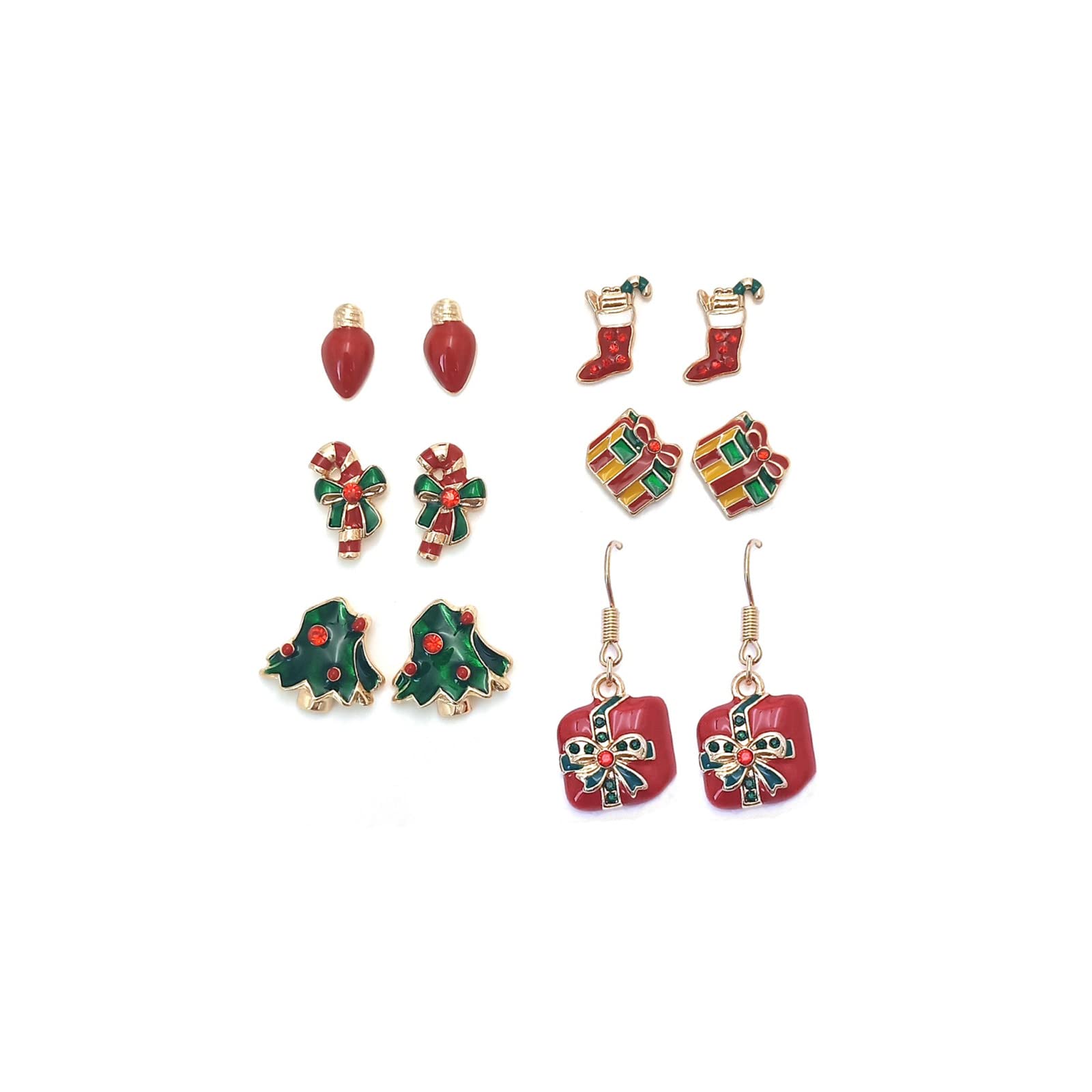 Hypoallergenic Christmas Earrings for Women - Festive Santa & Reindeer Stud Set | Cute Holiday Jewelry Gifts for Girls, Teens & Kids | Perfect for Christmas Parties, Gift Exchanges & Festive Outfits