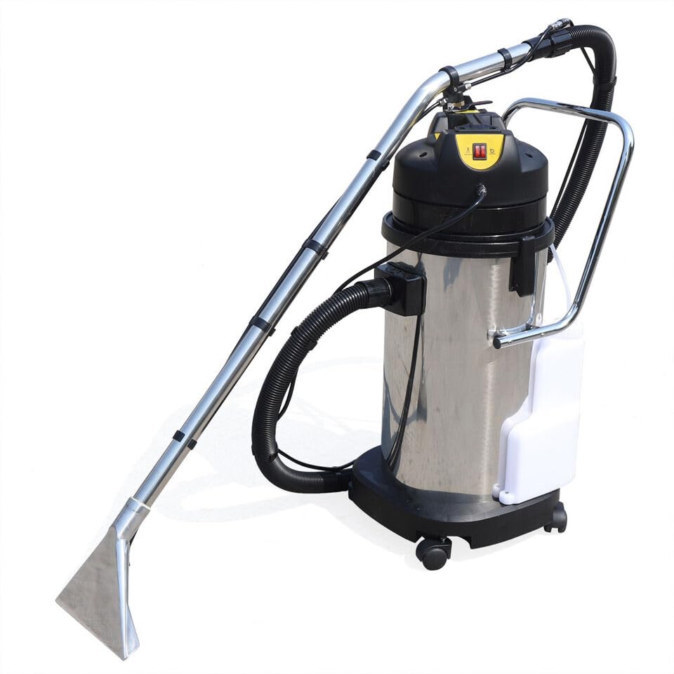 Commercial 3-in-1 Carpet Cleaning Machine with Extractor & Vacuum - 110V 1034W Portable Carpet Cleaner (40L/11gal) for Sofa, Curtain & Home Use - Circulating Air Cooling System for Professional Deep Cleaning