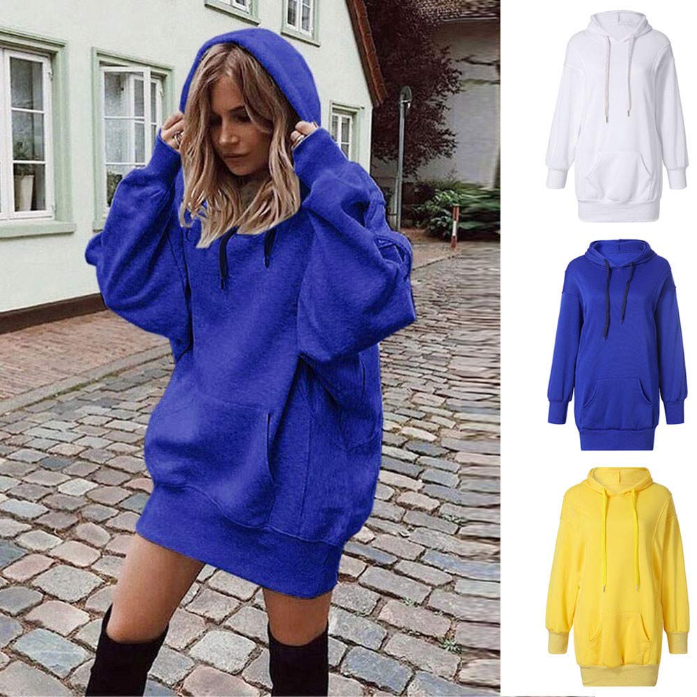 Bokeley Fashion Oversized Women's Long Sleeve Sweatshirt Hoodie with Pockets - Perfect for Casual Outings, Lounging, and Cool Weather Comfort