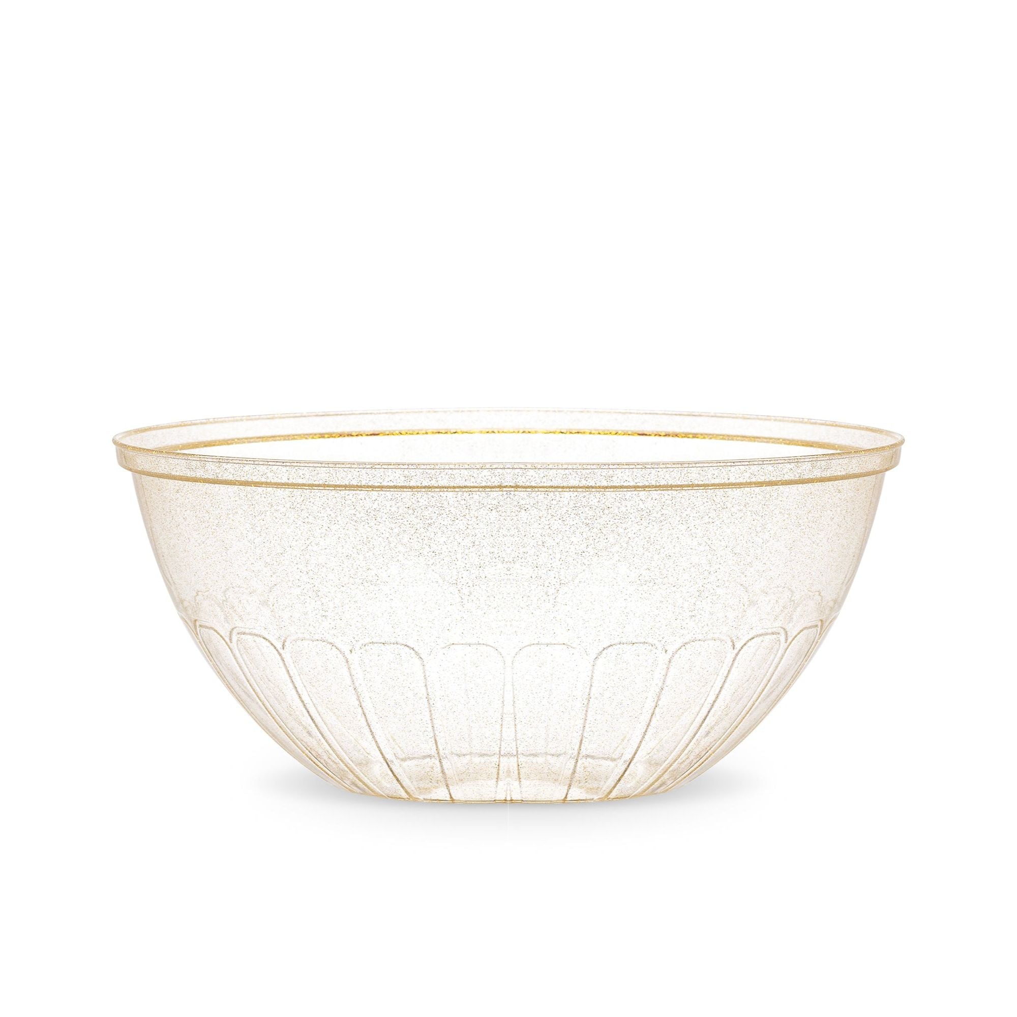 Gold Glitter Salad Bowls - Set of 3 | Elegant Serving Bowls for Parties, Picnics & Home Decor | Microwave & Dishwasher Safe