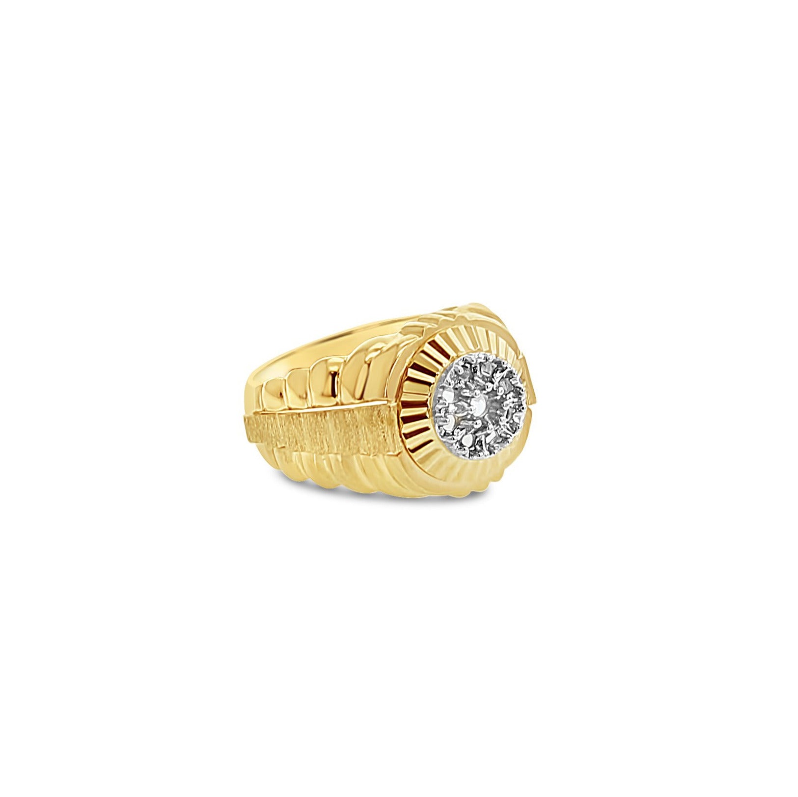 Presidential Style Cluster Ring Setting - Elegant & Timeless Jewelry for Weddings, Anniversaries & Special Occasions