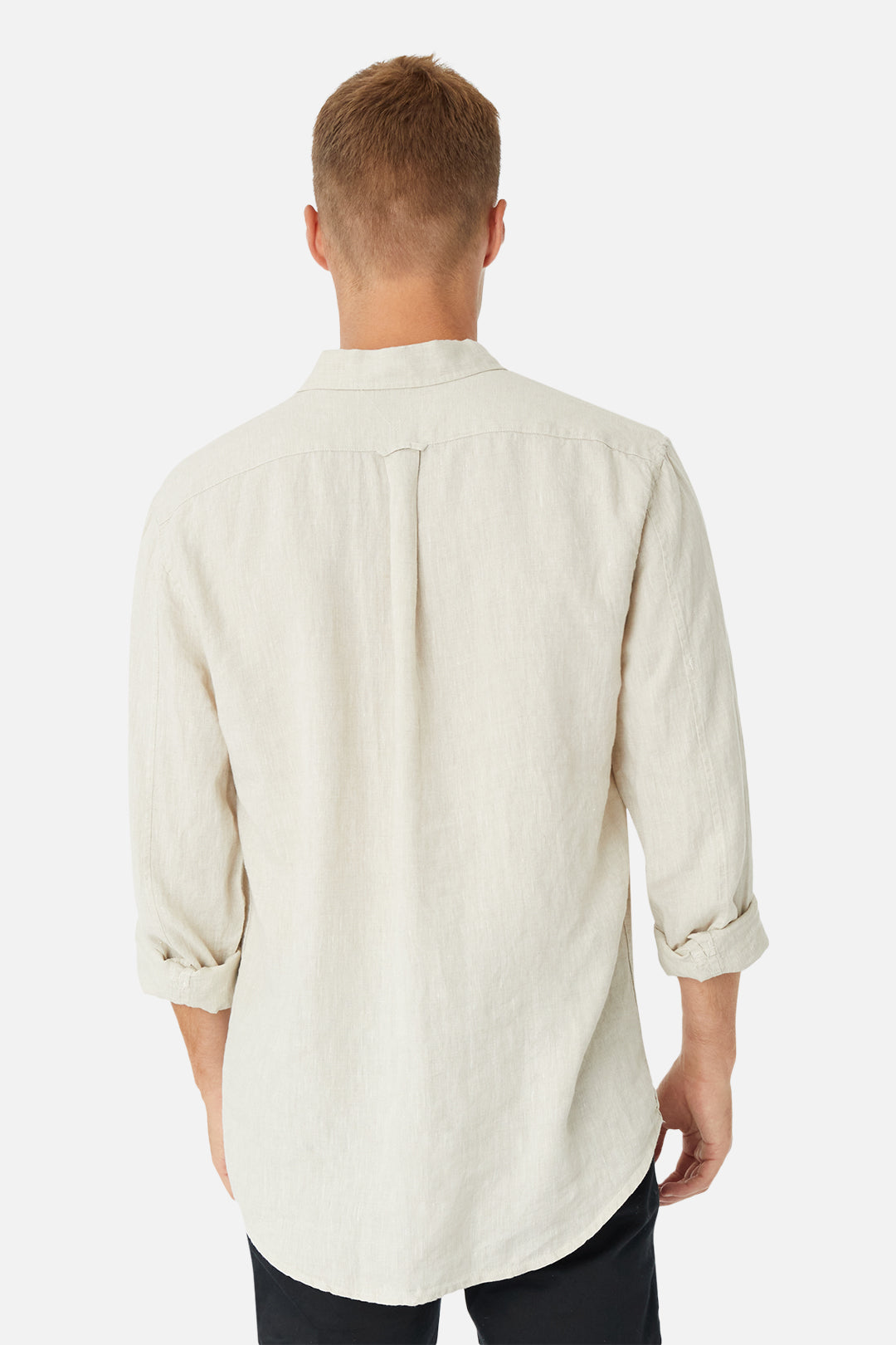 Premium The Tennyson Linen Long Sleeve Shirt in Oatmeal - Breathable & Comfortable for Casual Wear, Office & Outdoor Activities