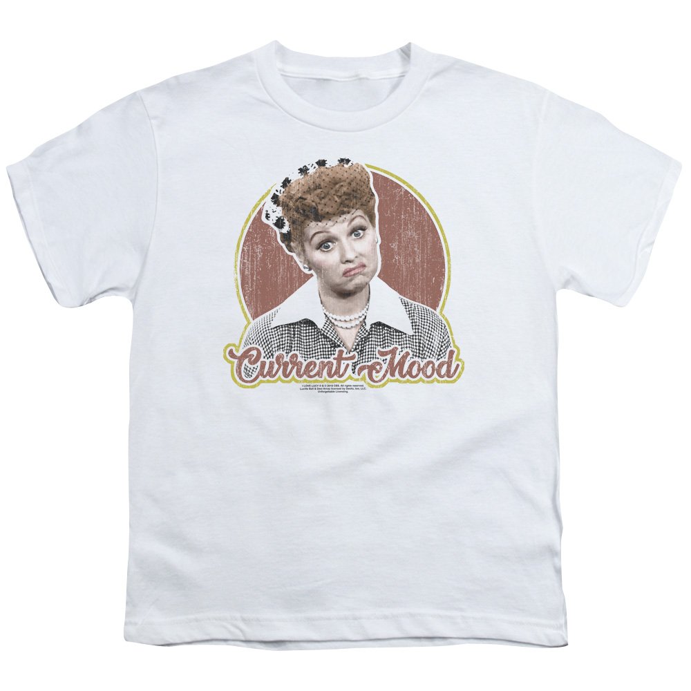 I Love Lucy Current Mood Unisex Youth T-Shirt for Boys & Girls - Fun Casual Wear for Kids & Teens