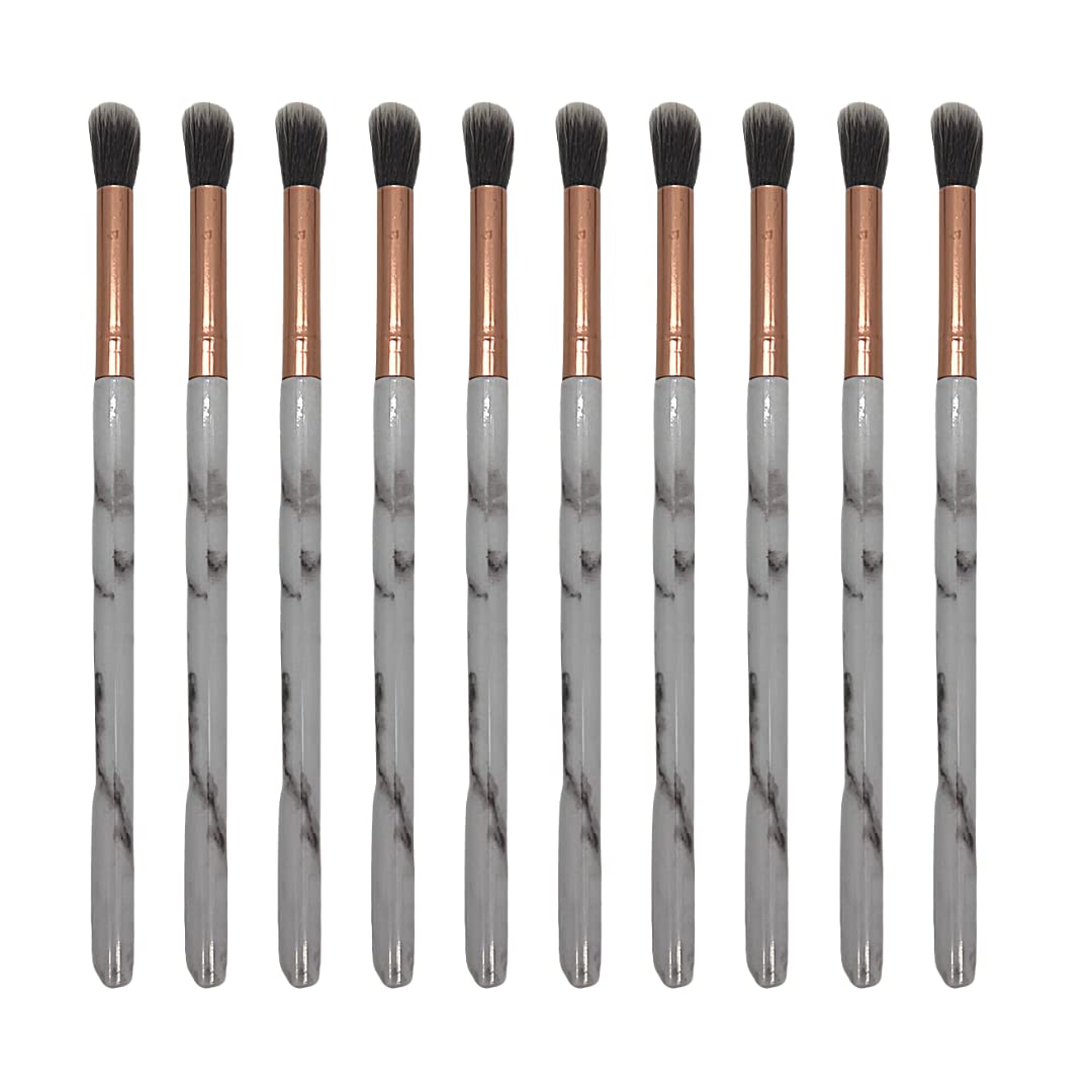 10 Pack Soft Bristle Marble Long Handle Eyelash Wash Cleansing Brushes - Gentle Lash Extension Cleaning Tools for Salon & Home Use