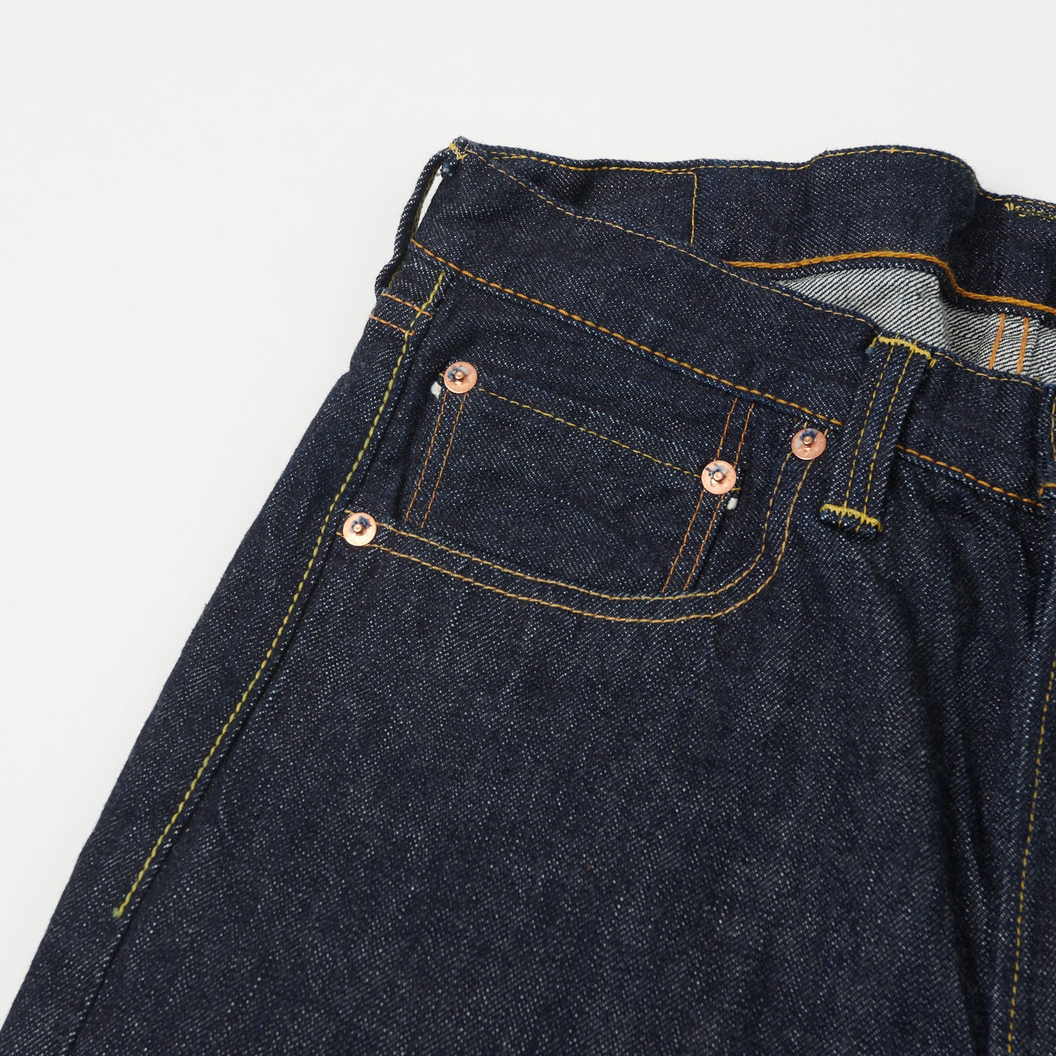 Full Count 1101W 13.7oz Loose Straight Fit Jeans for Men - One Wash Denim with Plain Pockets | Casual Wear, Work Pants & Everyday Comfort