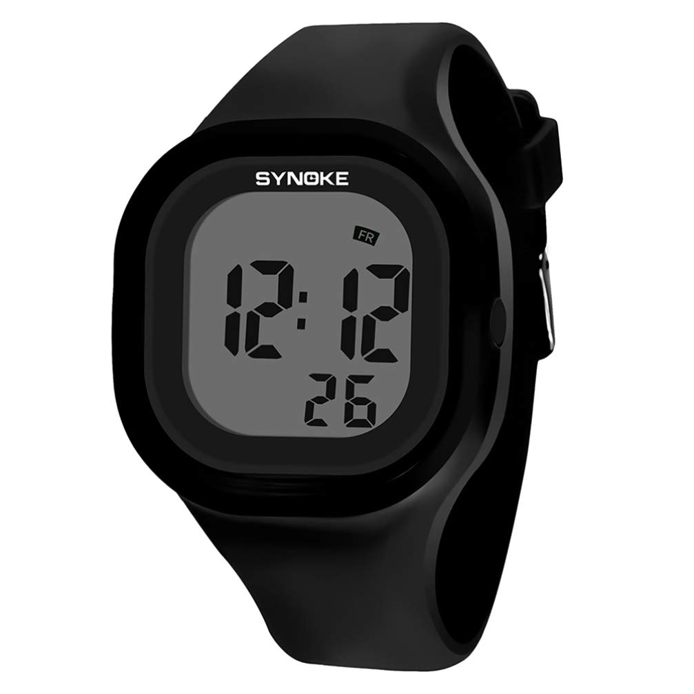 Waterproof Sport Watch with Glow Strap for Women Men Kids - Gym & Swimming