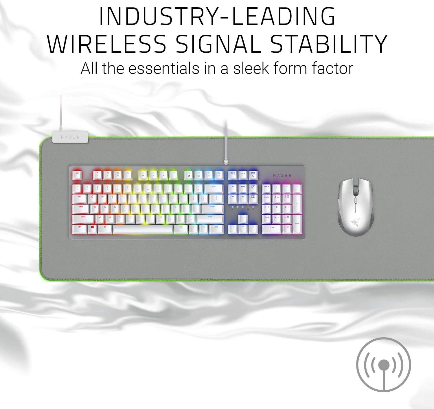 Razer Atheris Mercury Edition Wireless Gaming & Office Mouse - 280H Battery Life, Optical Sensor, Adaptive Frequency Tech, Bluetooth/USB Dual Mode (White) - Perfect for PC Gaming, Laptop Work & Travel Use