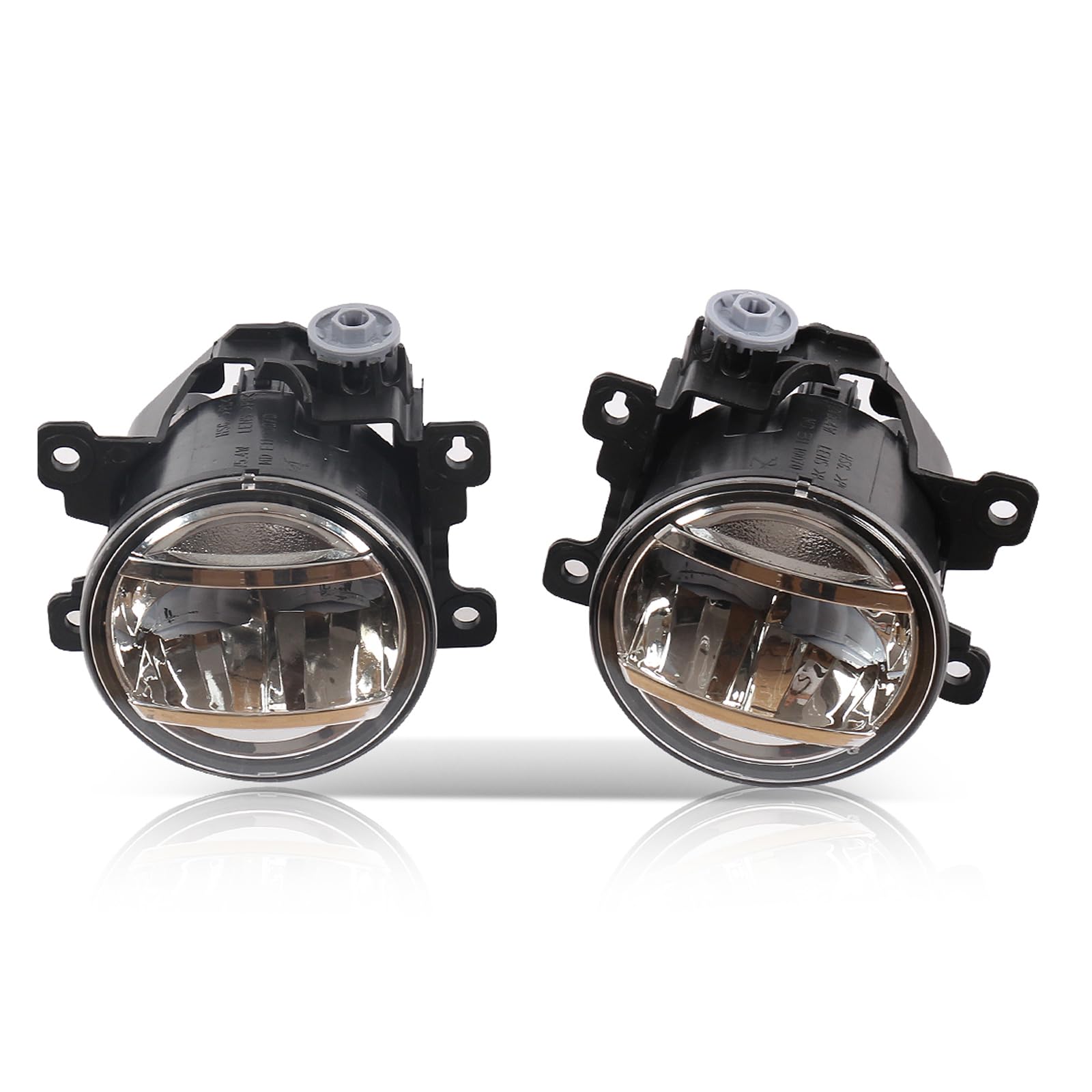 JX Racing Performance Front Rear Fog Light Cover with Blue Trim & LED Fog Lamp Kit - Includes Harness & Switch - Compatible with 2020-2021 Honda Civic Hatchback (Left/Right, Black) - Upgrade Your Night Driving Safety & Style