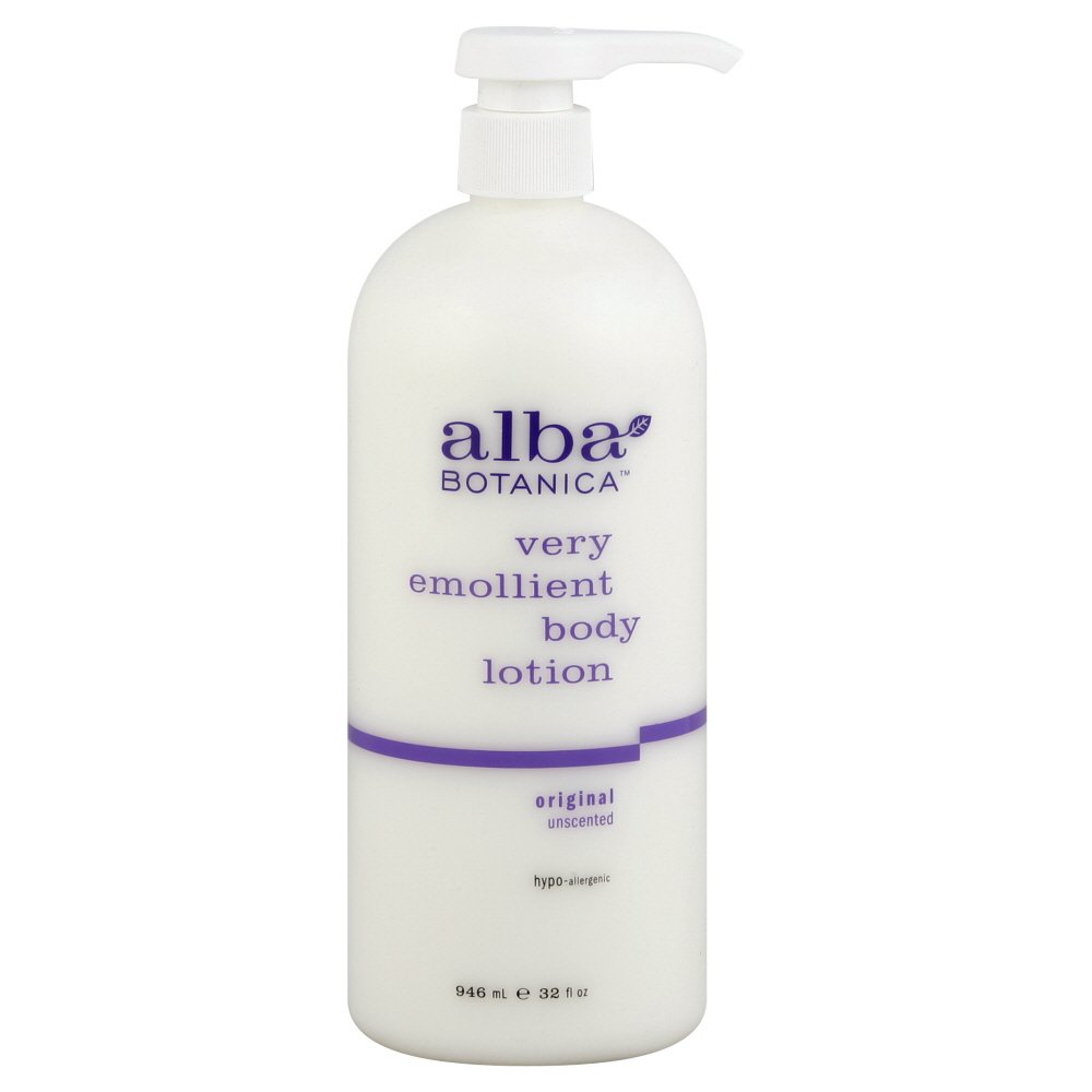 Alba Botanica Very Emollient Body Lotion - Original Unscented, 32 Ounce (Pack of 6) | Ultra Hydrating Moisturizer for Dry Skin | Perfect for Daily Use & Sensitive Skin Care Routine