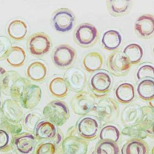 Czech O Beads 8.1g Peridot AB - High Quality Glass Beads for Jewelry Making, DIY Crafts, and Scrapbooking | Perfect for Necklaces, Bracelets, and Earrings