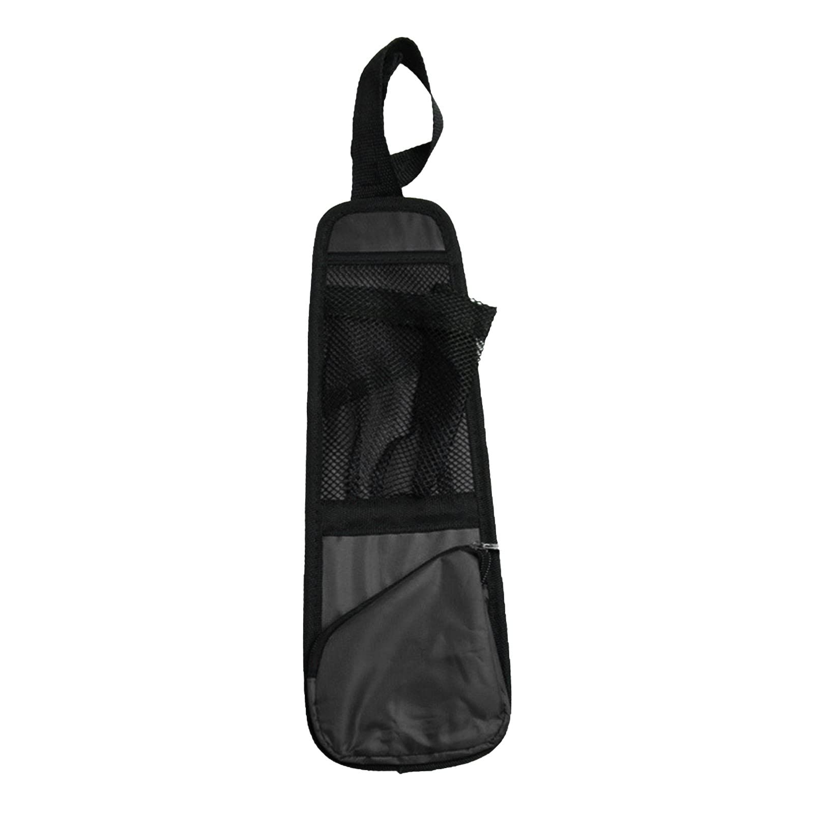 Car Seat Organizer with Mesh Pockets - Auto Seat Storage Hanging Bag for Phones, Drinks & Essentials - Universal Fit for Cars, SUVs & Trucks - Interior Accessories with Wireless Lights (Black) - Perfect for Road Trips, Commuting & Family Travel