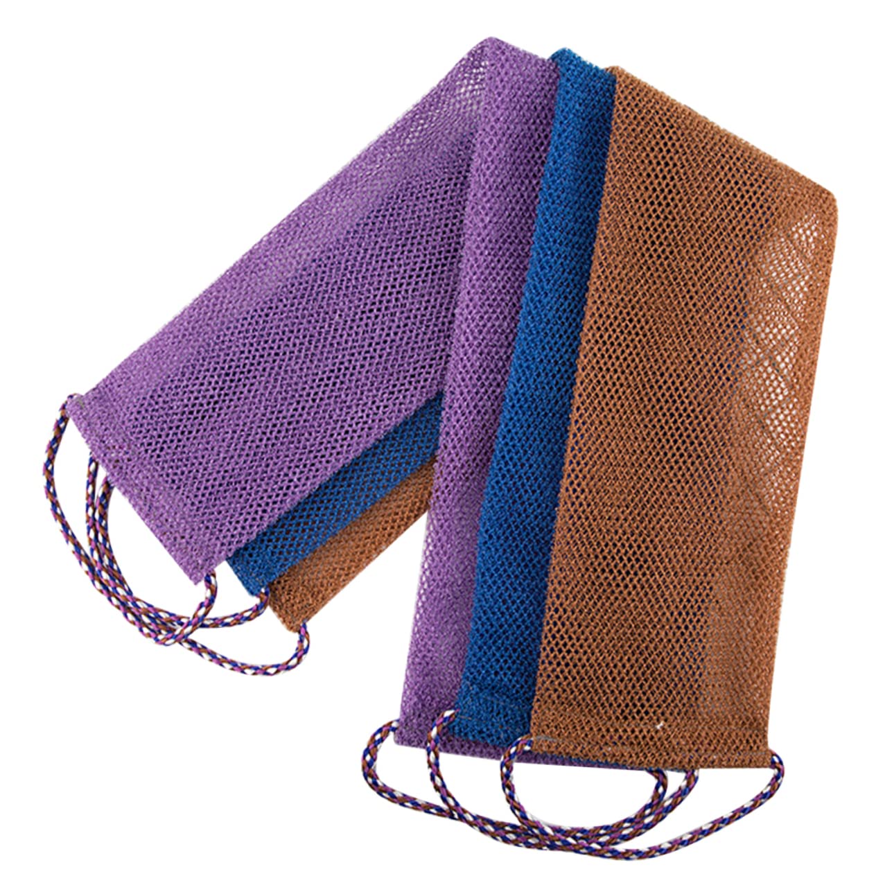 FOMIYES 3-Pack African Exfoliating Body Towels - Loofah Scrubber Washcloth for Shower, Bath & Travel - Portable Scrubbing Net for Smooth Skin - Perfect for Spa, Gym & Daily Skincare Routine