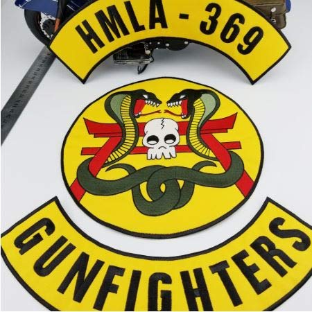 Snake Gunfighters Embroidered Patches for Jackets, Vests & Clothing - Punk Biker Style Iron-On Appliques - Perfect for Motorcycle Clubs, Denim DIY & Punk Fashion