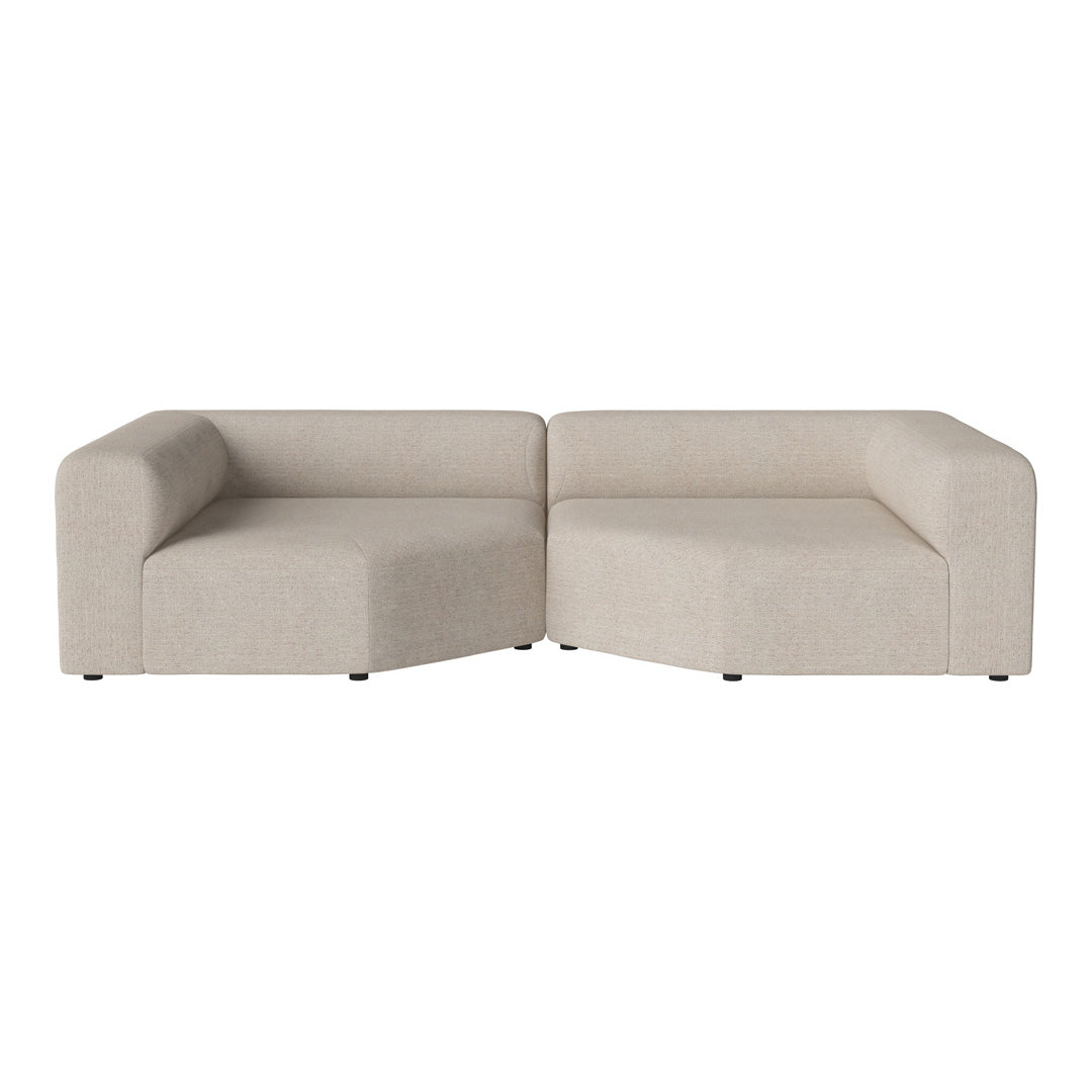 Modern Angle 2 Seater Sofa - Comfortable L-Shaped Loveseat for Small Spaces | Perfect for Apartments, Living Rooms & Cozy Corners