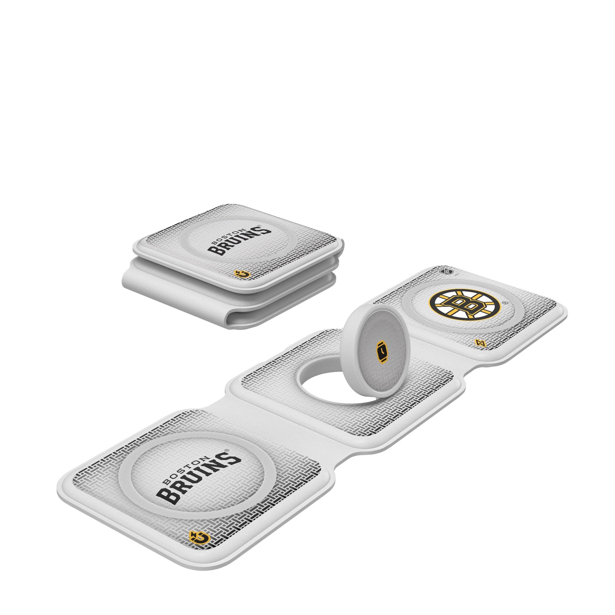 Boston Bruins 3-in-1 Foldable Wireless Charger - Fast Charging Station for iPhone, Android & AirPods - Perfect for Home, Office & Travel