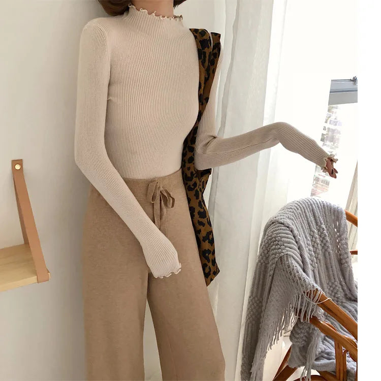 Women's Stretchable Turtleneck Sweater - Soft & Comfortable Winter Pullover for Casual Wear, Office & Date Night