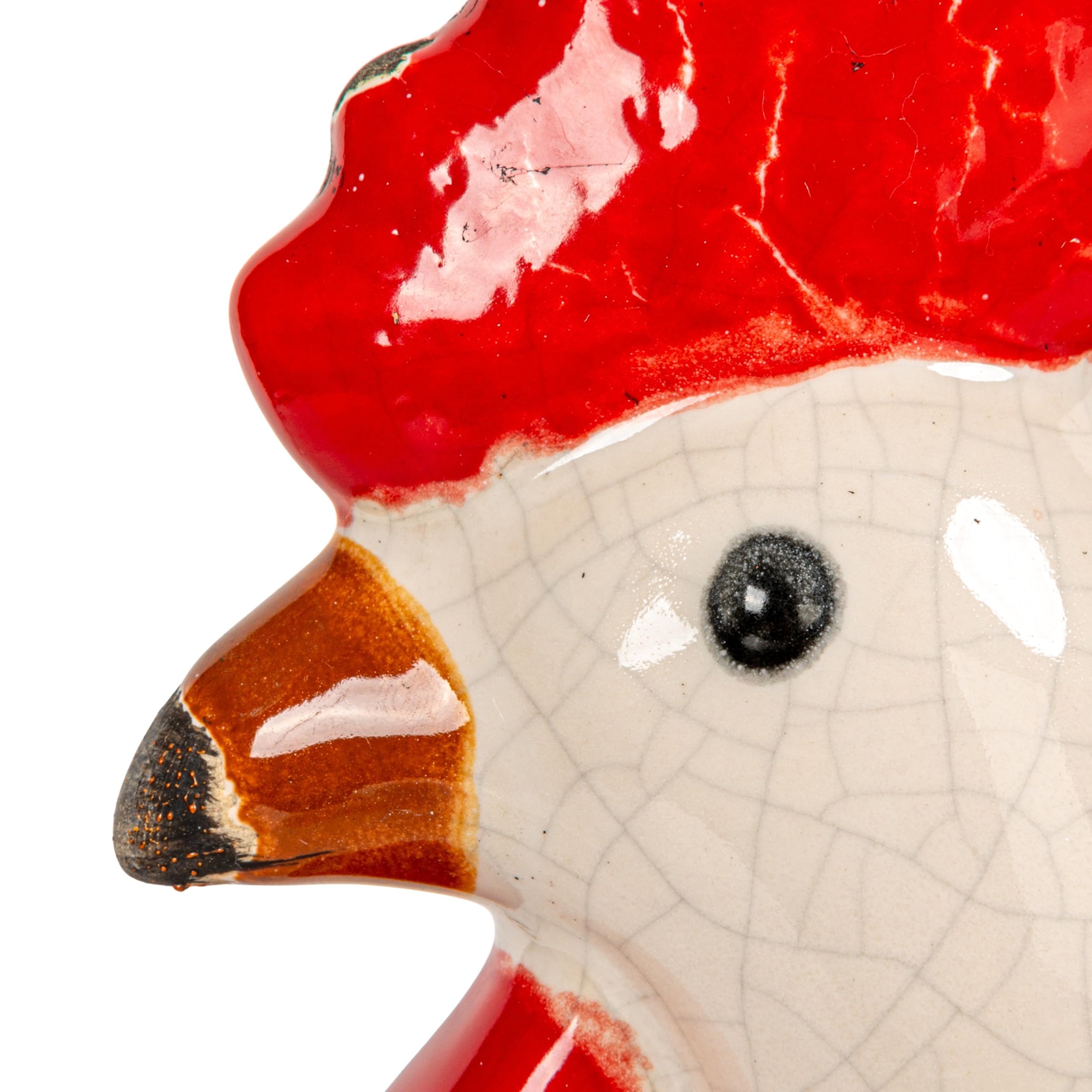 Creative Co-Op Rooster-Shaped Ceramic Canister with Airtight Lid - Perfect for Kitchen Storage, Coffee, Tea & Sugar | Farmhouse Decor & Country Style Home Accessories