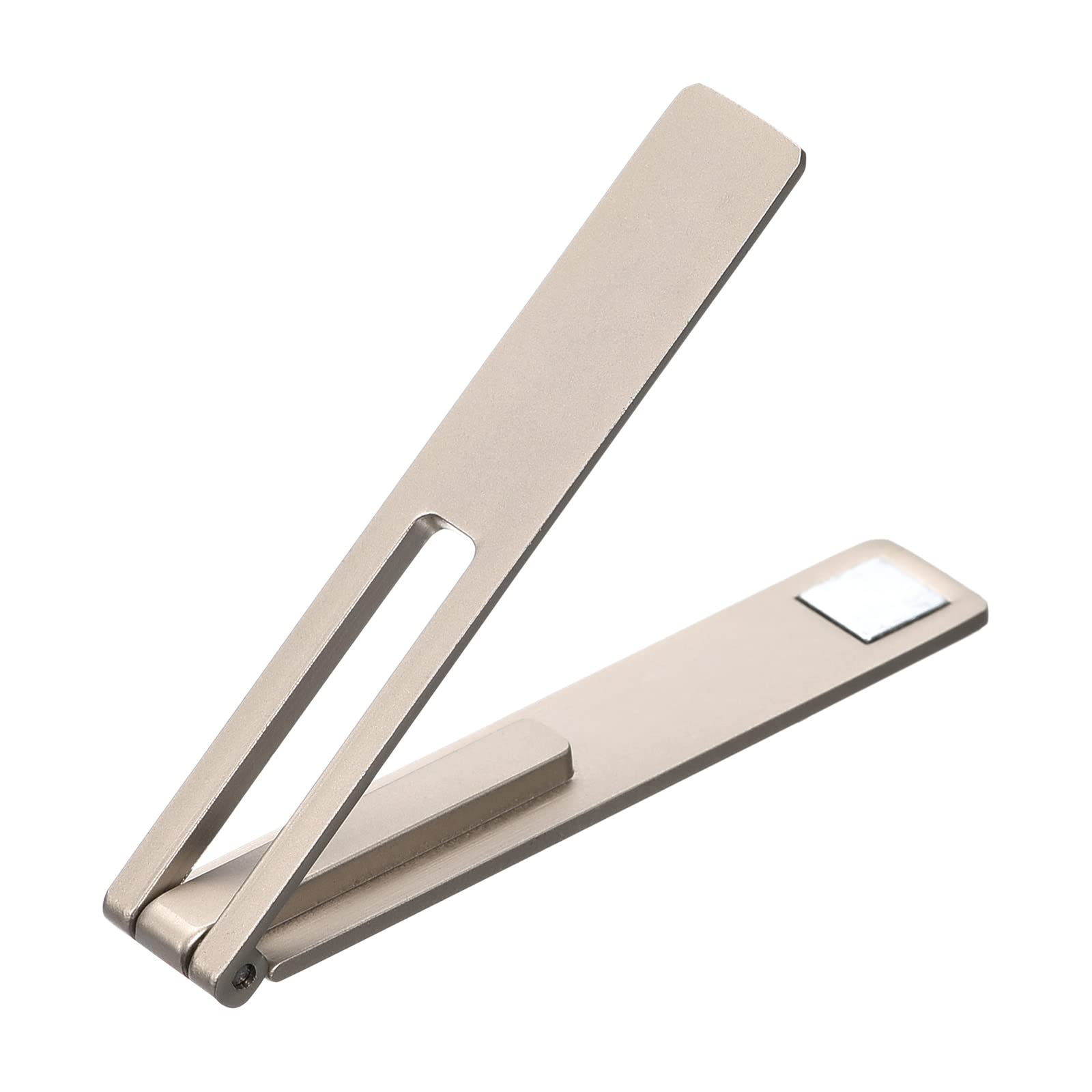 uxcell Magnetic Foldable Phone Stand - Adjustable Horizontal & Vertical Desk Stand for Most Phones, Cases & Tablets (Silver Tone) | Perfect for Office, Home & Travel Use