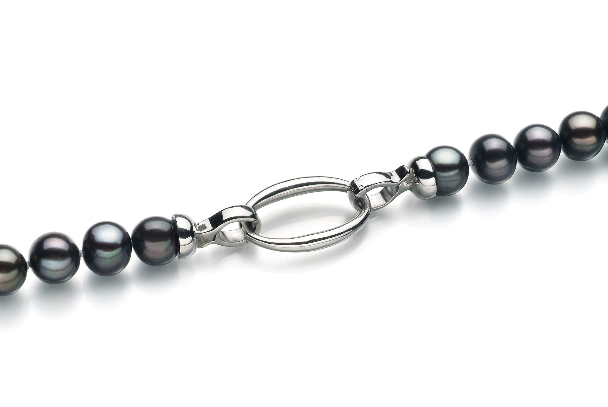 Joyce Black 8-9mm AAA Quality Freshwater Cultured Pearl Necklace for Women - 925 Sterling Silver Jewelry, Elegant Gift for Wedding, Anniversary & Special Occasions