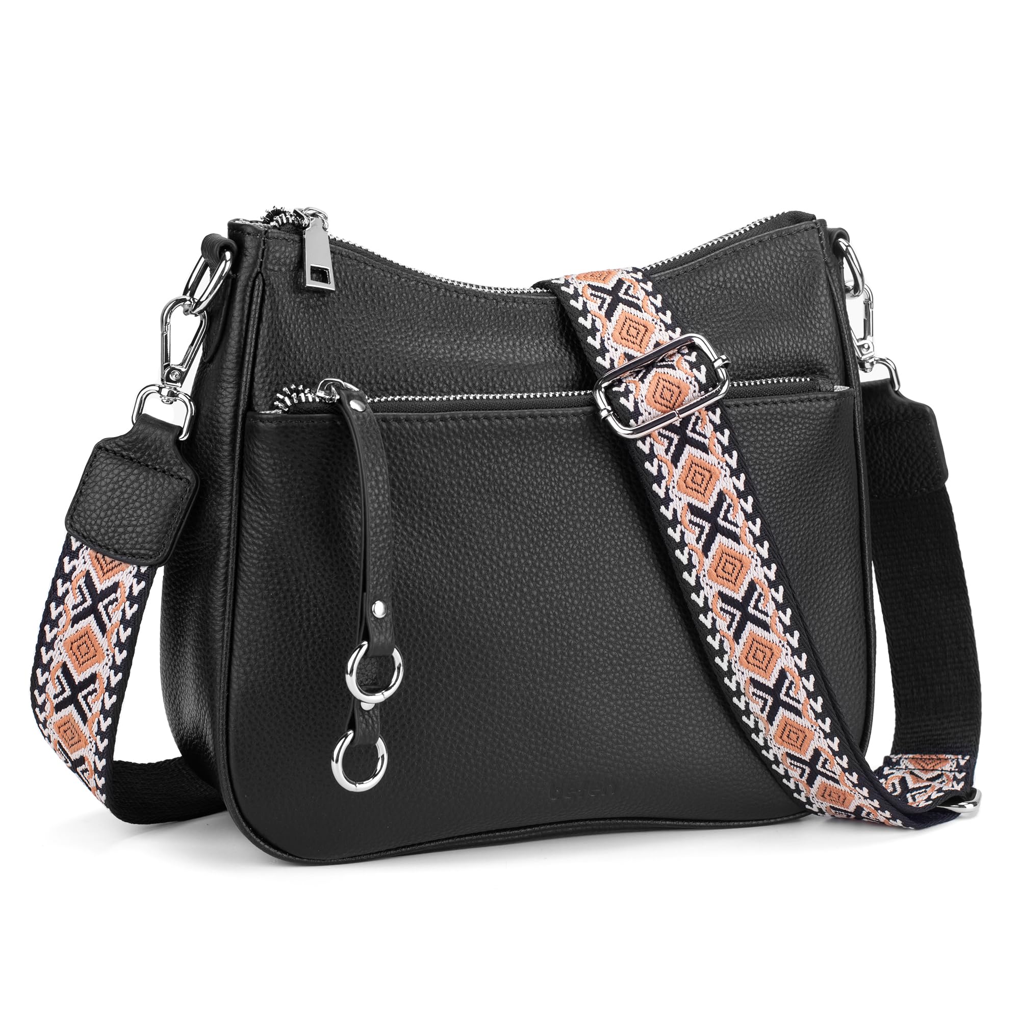 Befen Genuine Leather Crossbody Bags for Women - Adjustable Shoulder Strap Travel Hobo Purse - Perfect for Daily Use, Work, Shopping & Weekend Getaways