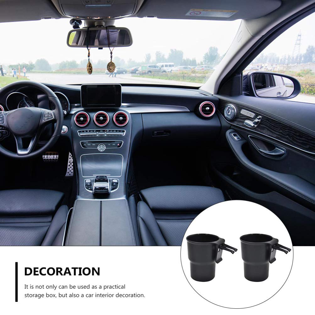 Wakauto 3-Piece Car Cup Holder & Trash Bin Set - Multifunctional PP Auto Drink Holder, Console Organizer for Cars & Trucks | Perfect for Road Trips, Commuting & Travel Accessories