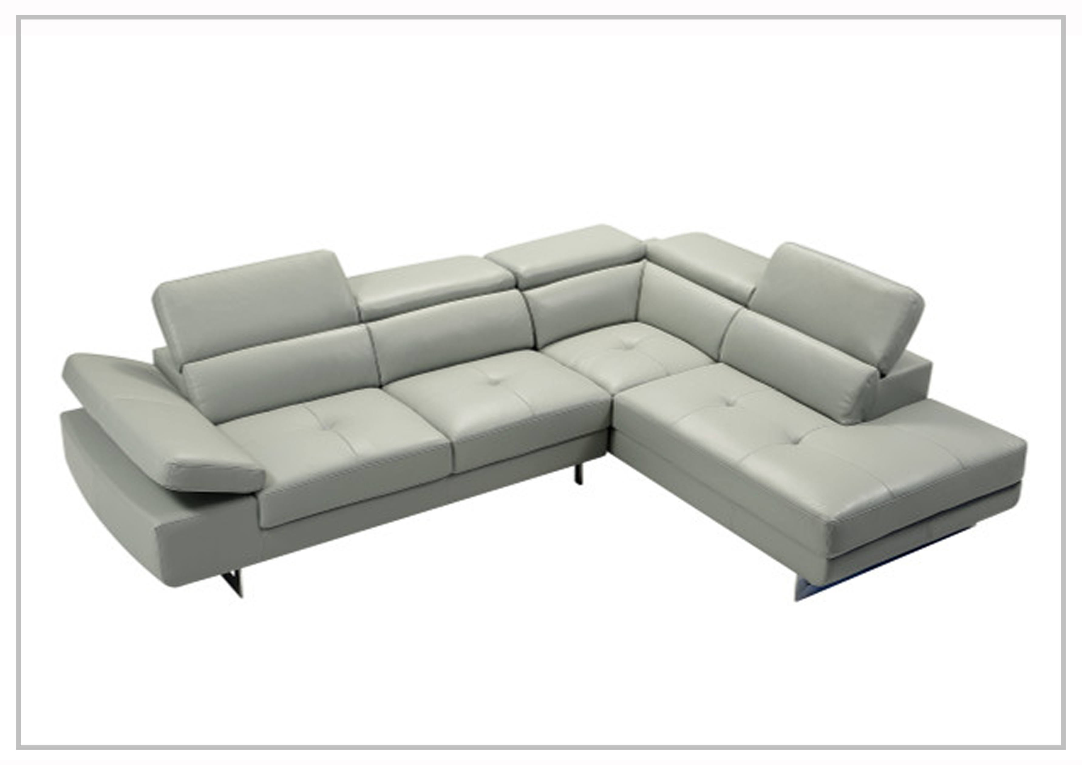 Gio Italia Cavour Mansion L-Shaped Italian Leather Sectional Sofa - Luxurious Modern Living Room Furniture for Home Theater & Family Gatherings