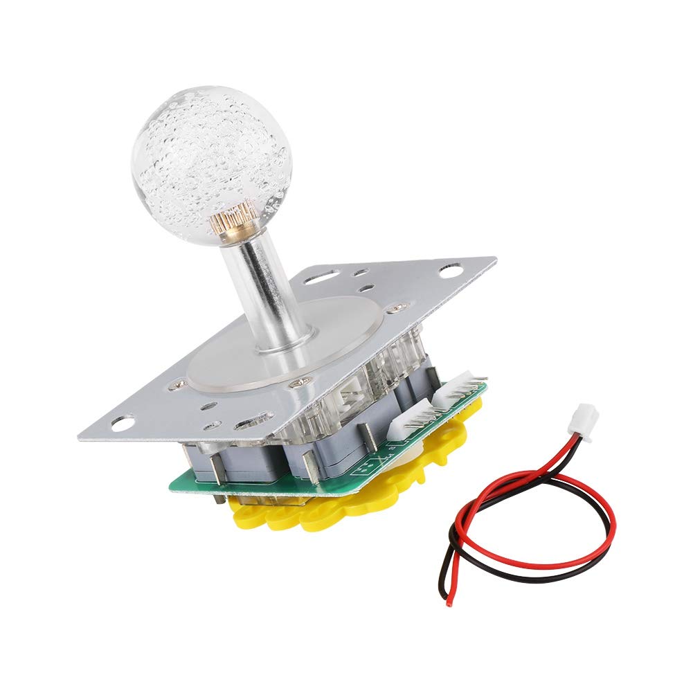 HEEPDD LED Colorful Illuminated Joystick - Switchable 4/8 Way, High Precision, Durable USB Arcade Controller for Windows - Perfect for Retro Gaming and Home Arcade Setups